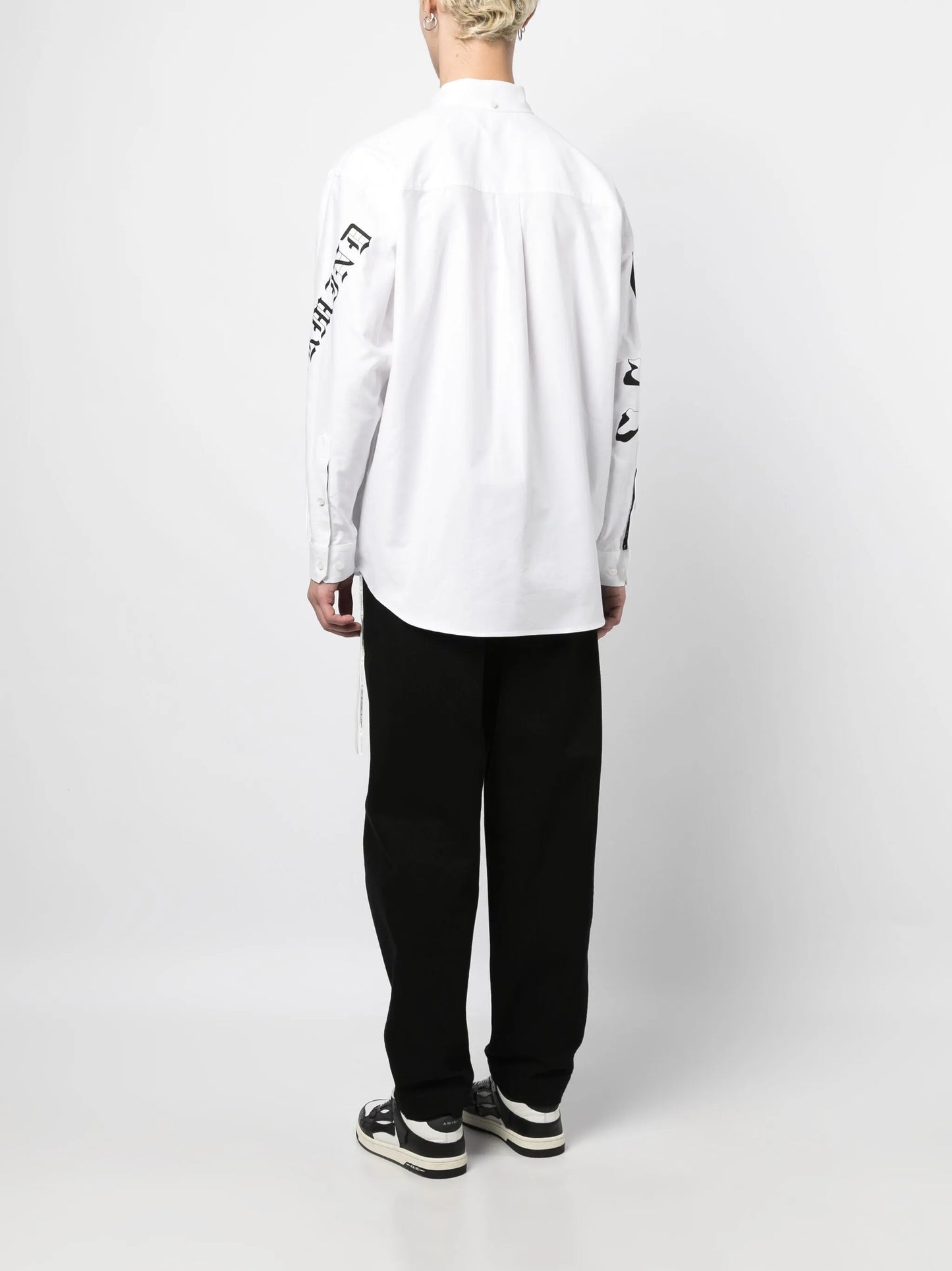 logo-print cotton shirt