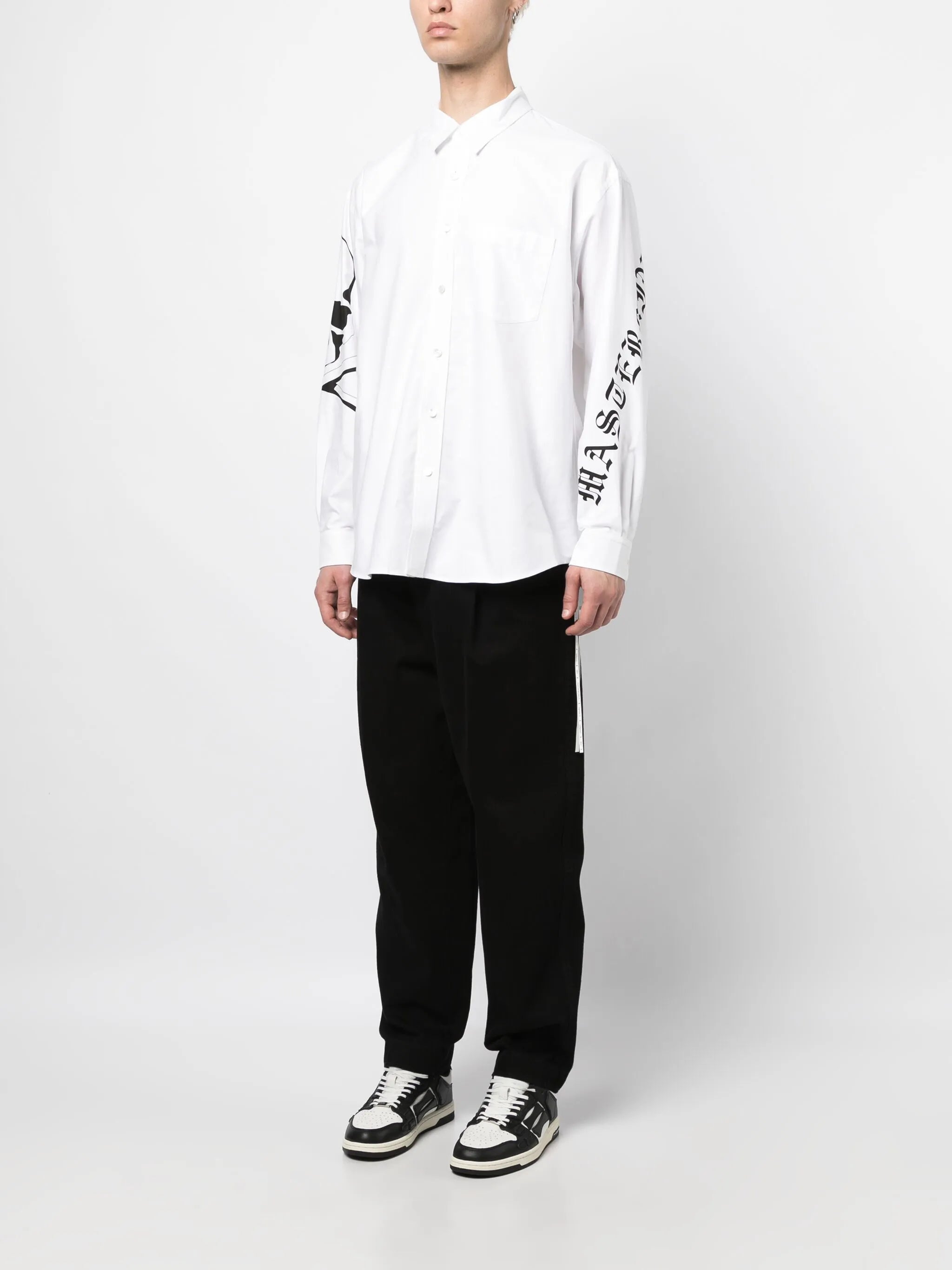 logo-print cotton shirt