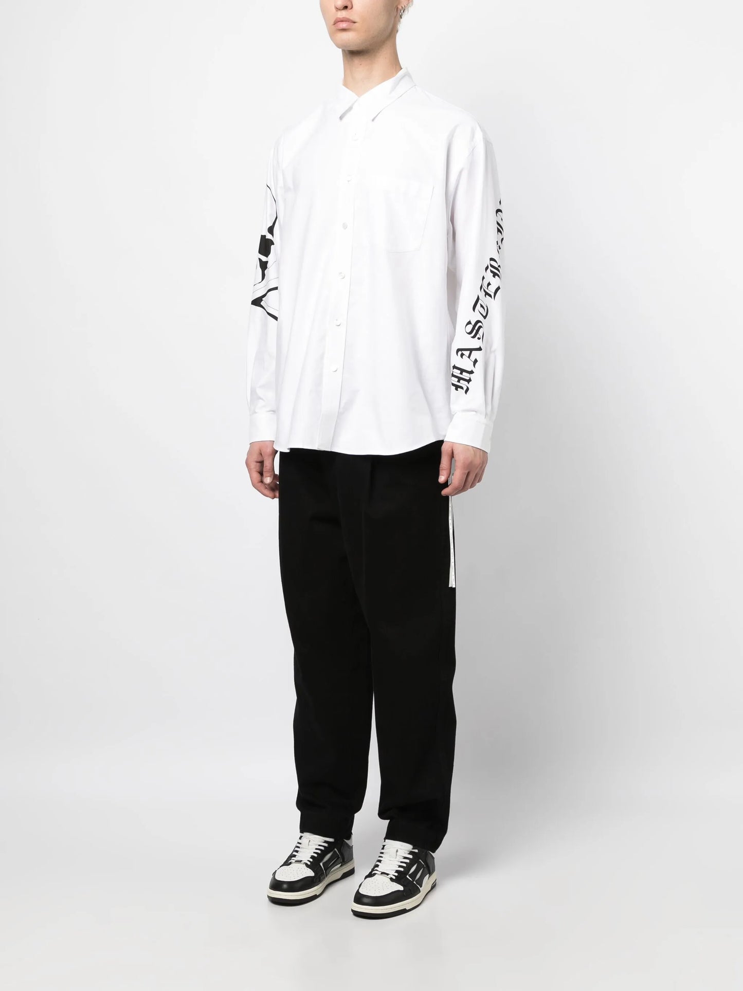 logo-print cotton shirt