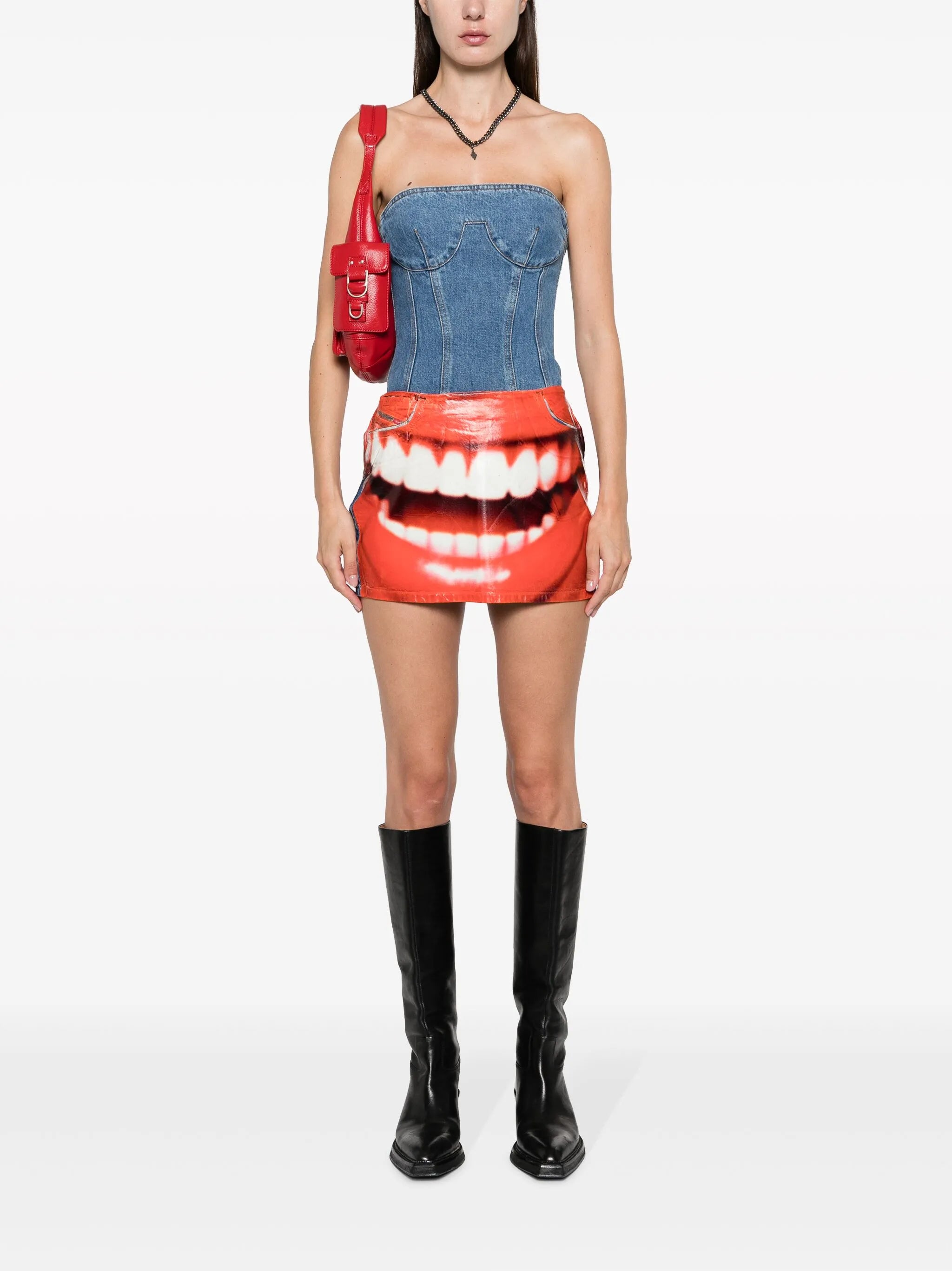 De-Pra-Fsd photograph-print miniskirt