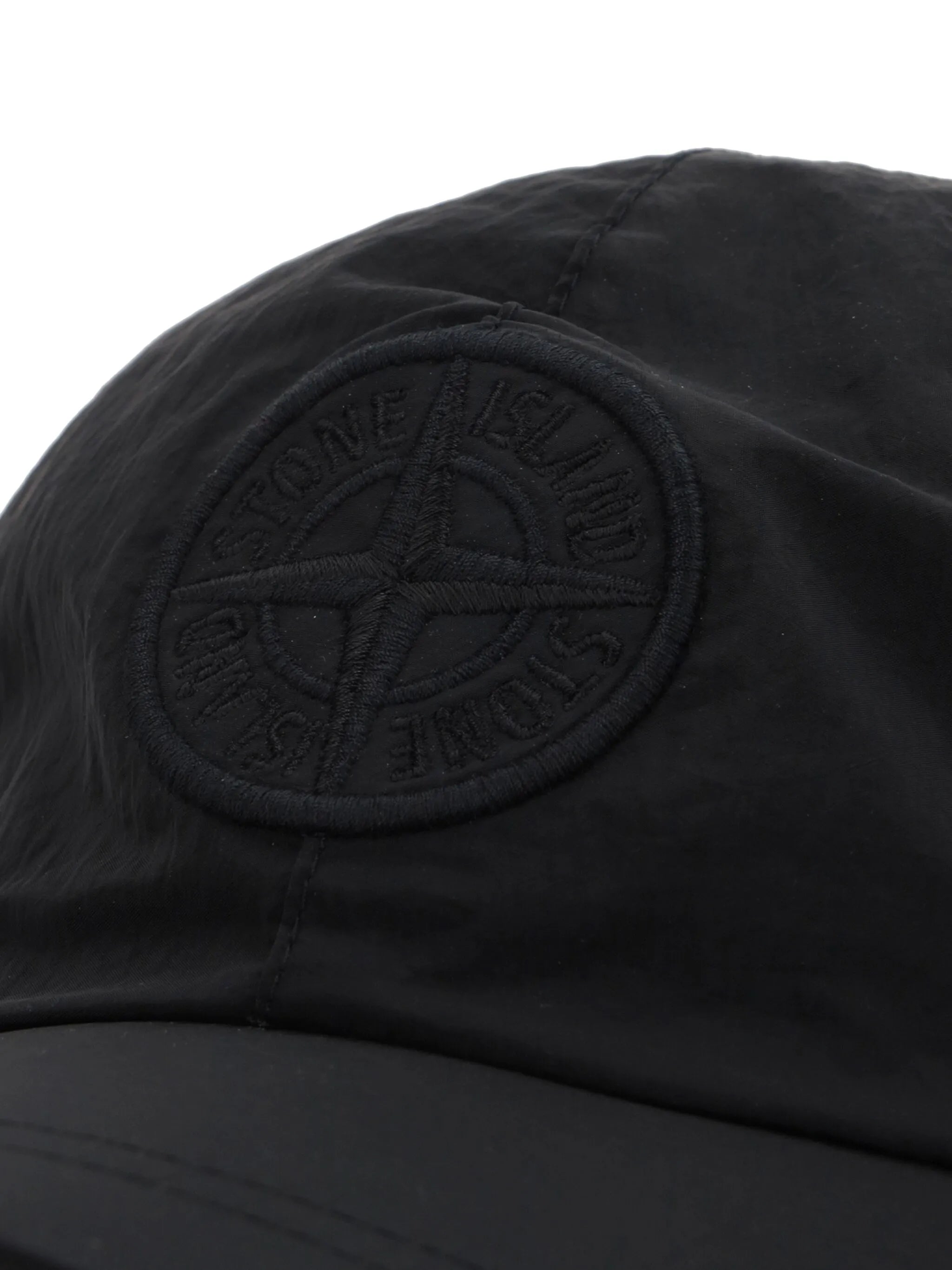 Compass-patch drawstring baseball cap