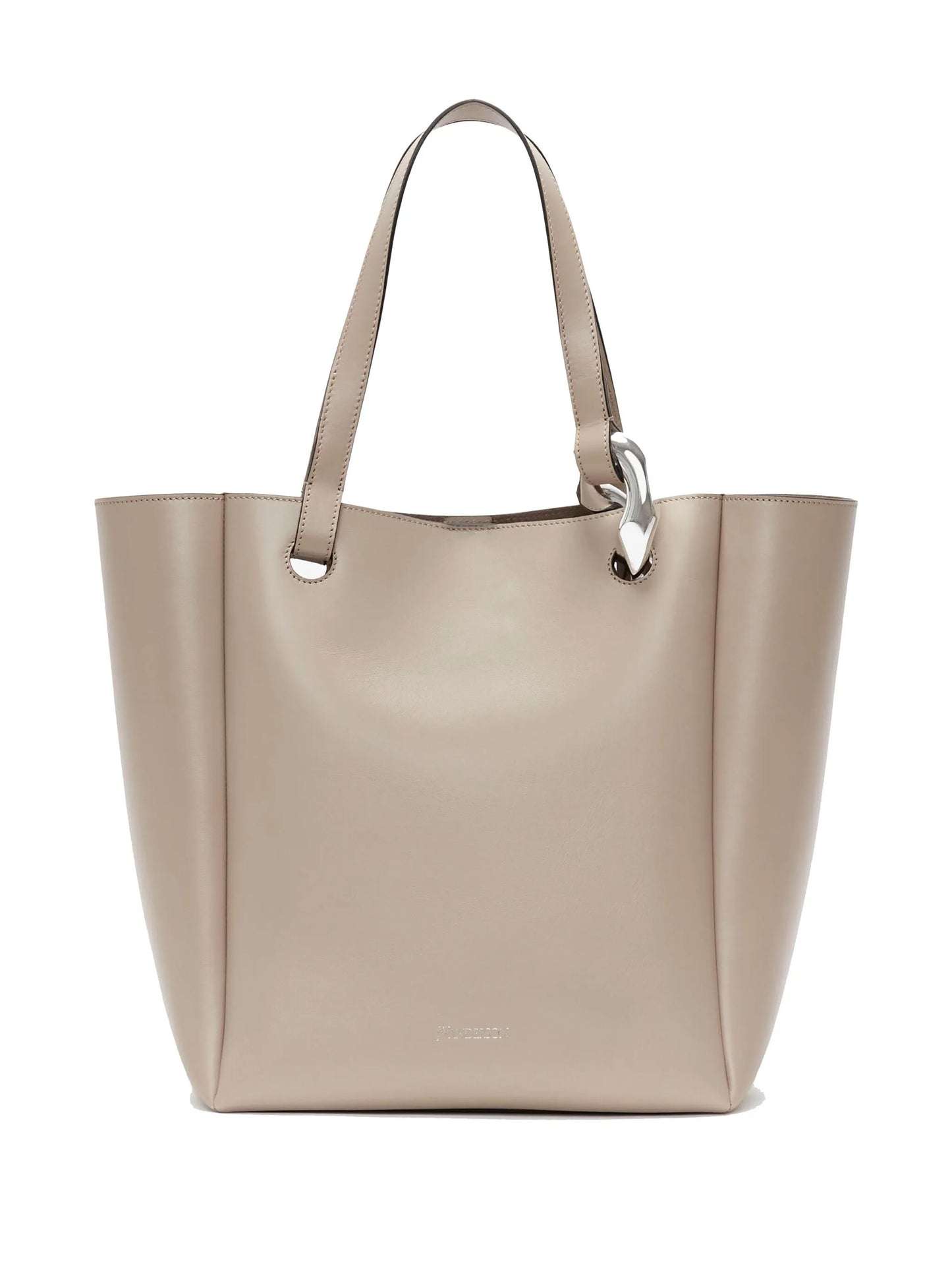 Corner leather tote bag