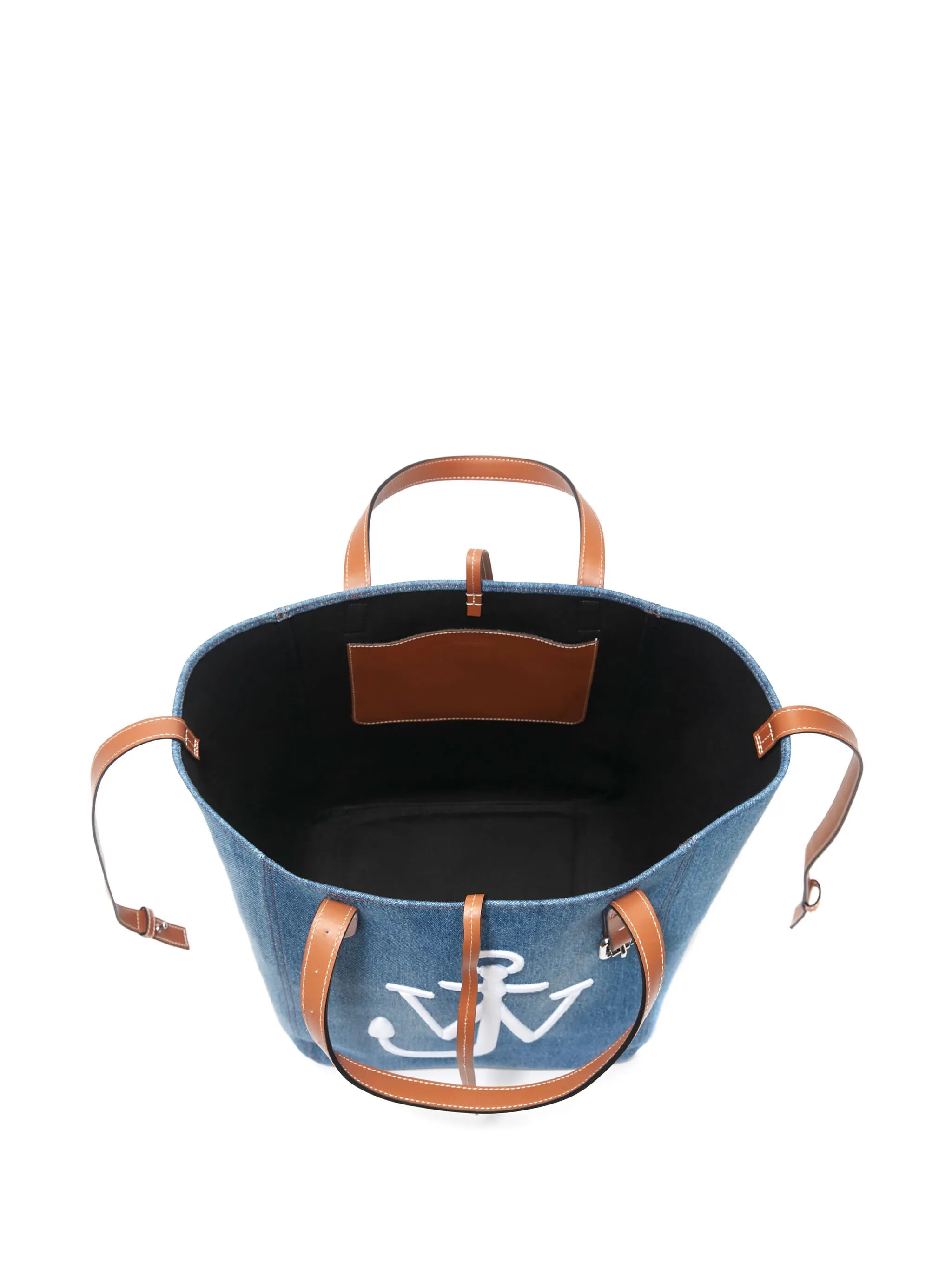 Belt denim tote bag