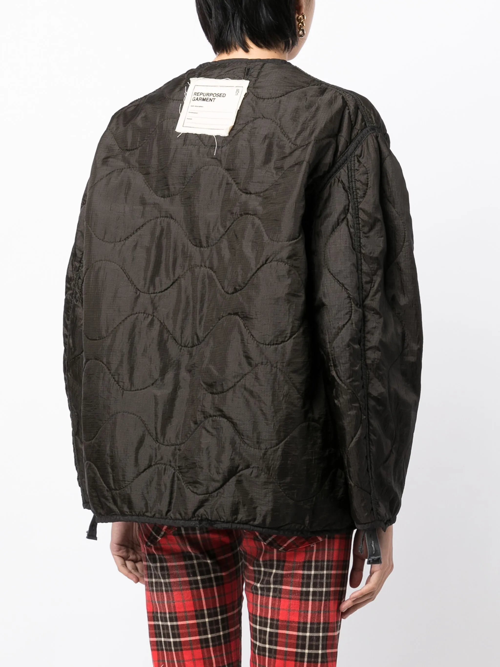 pussy-bow ripstop bomber jacket