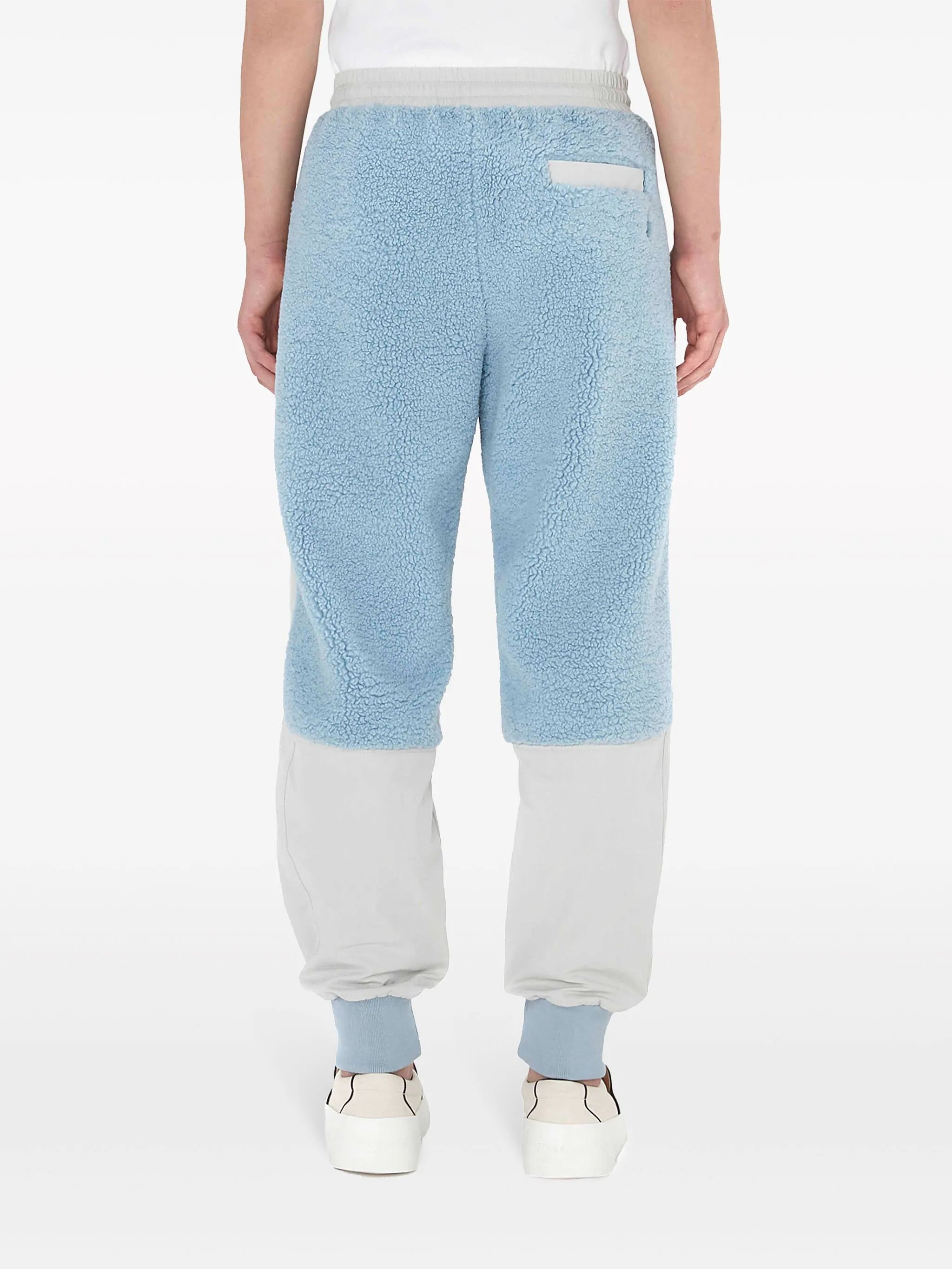 two-tone panelled drawstring track pants