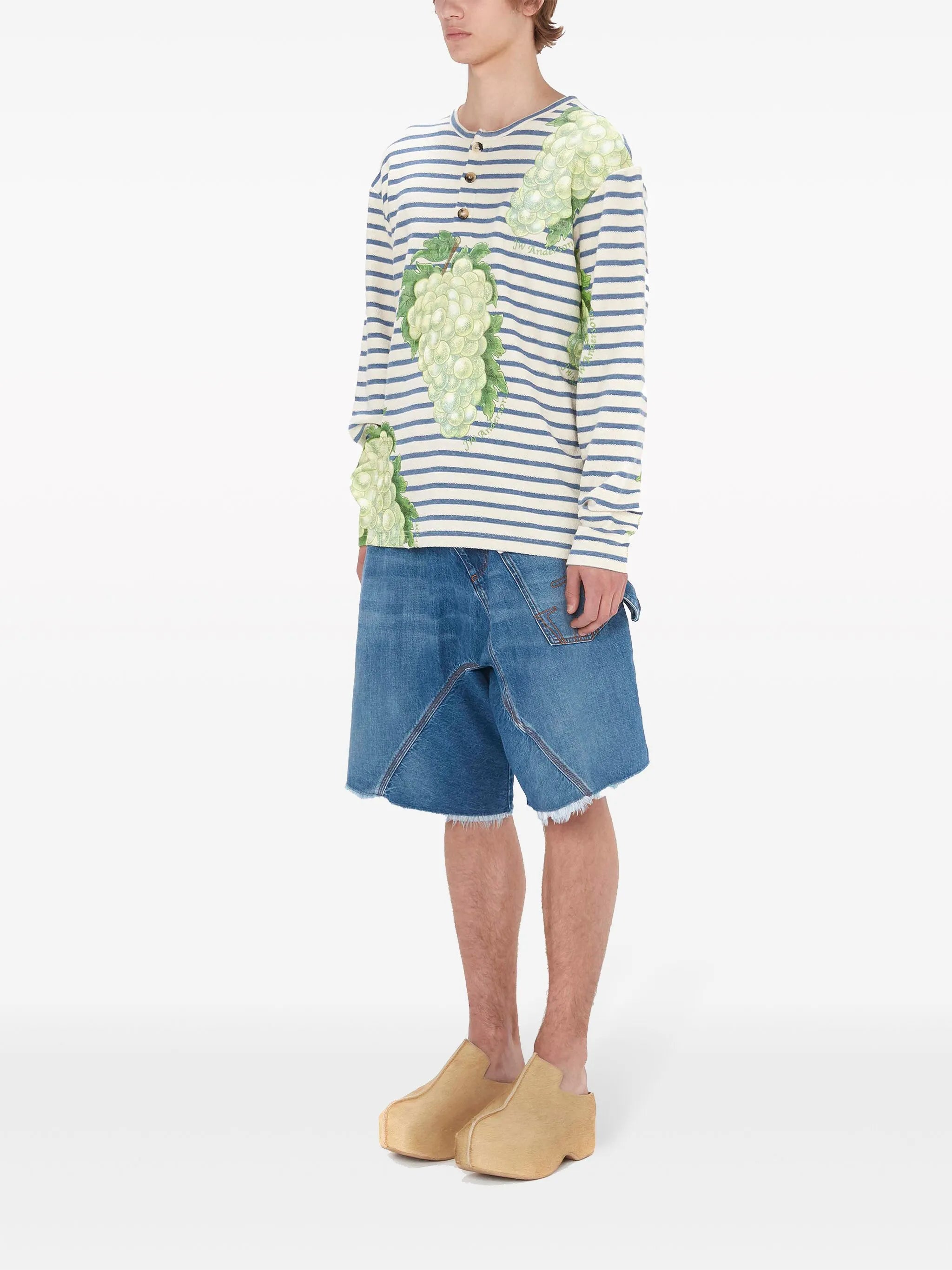 Henley motif-print T-shirt