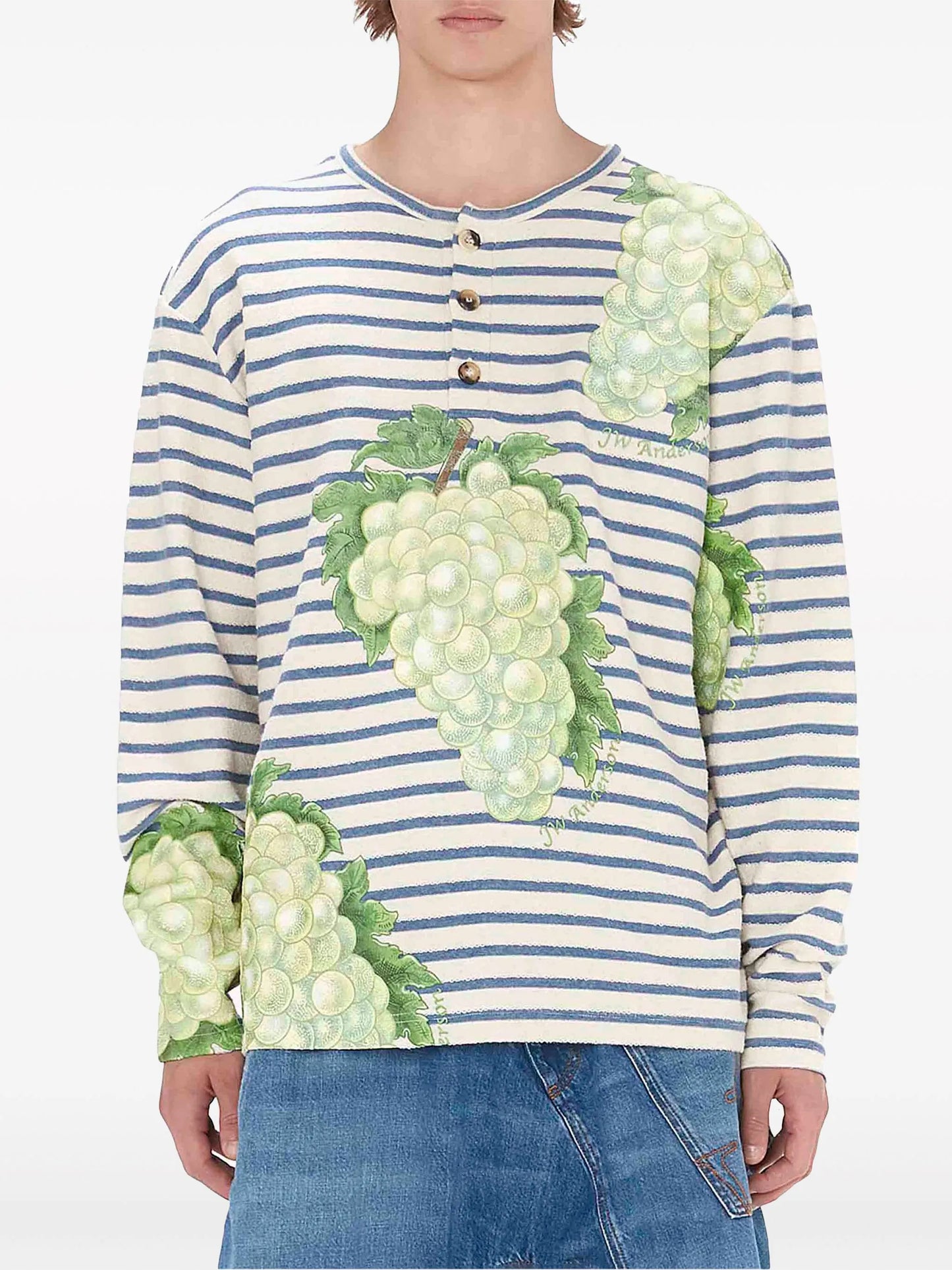 Henley motif-print T-shirt