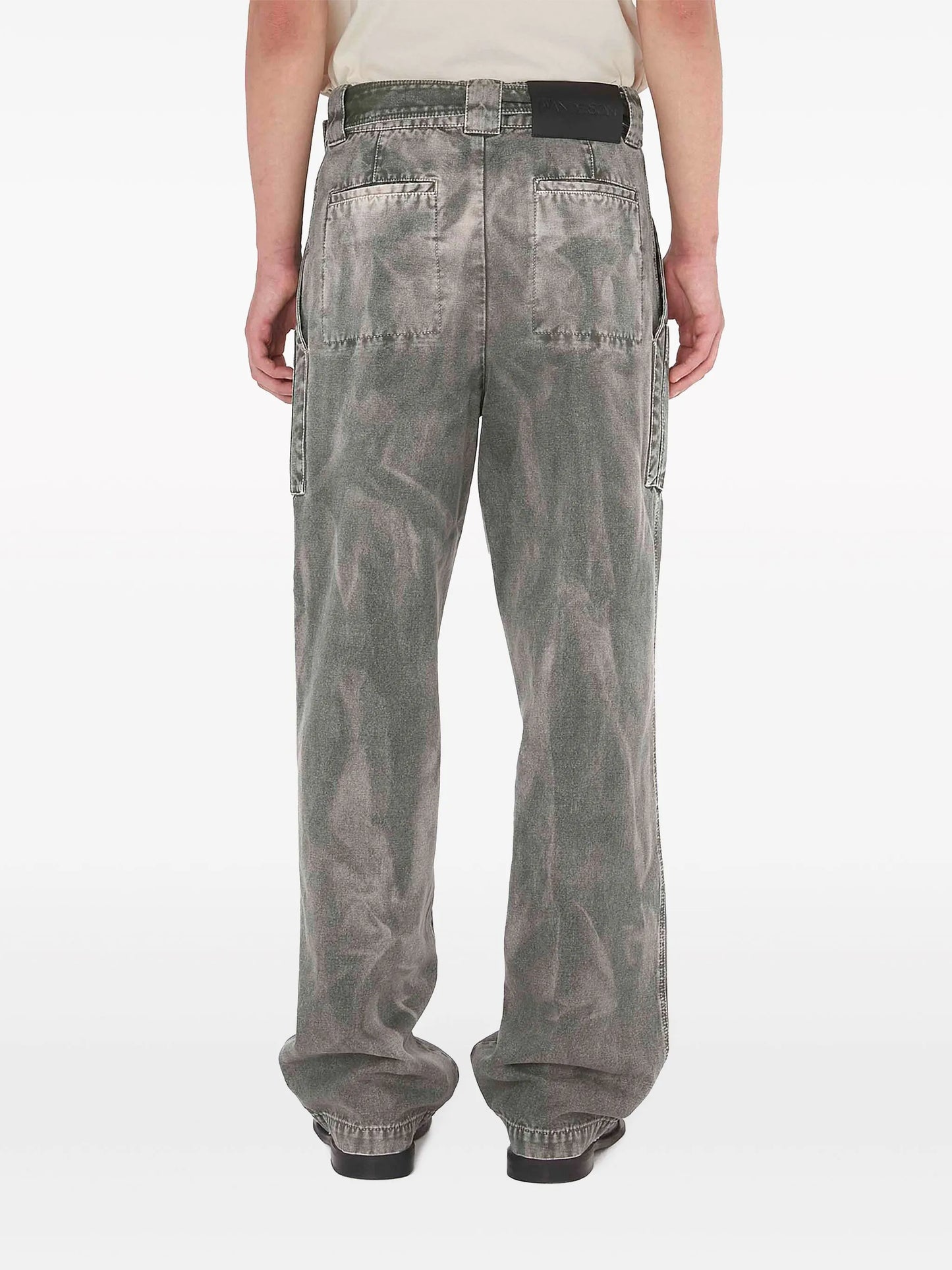 wide-leg belted cargo trousers