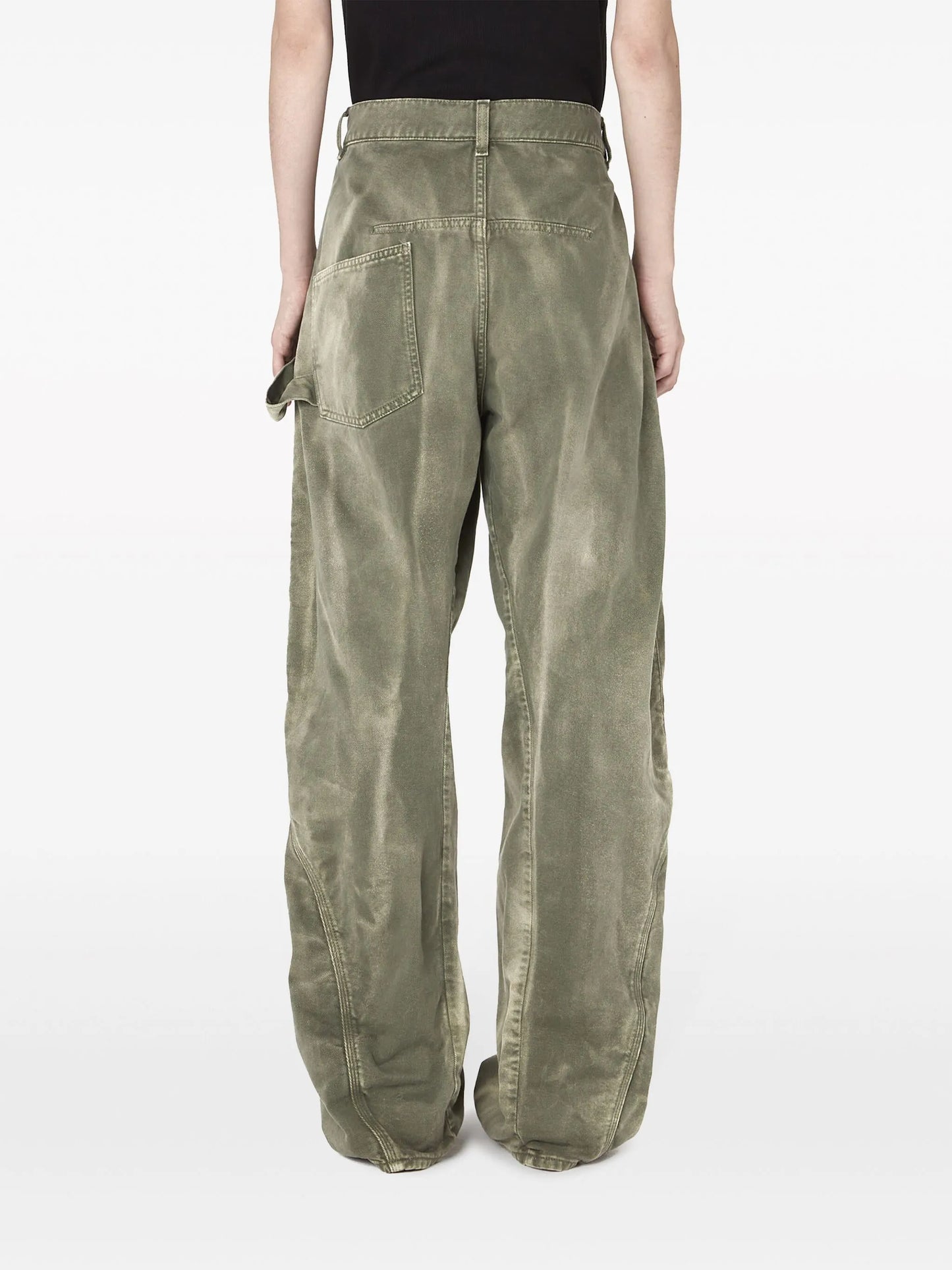 Twisted straight-leg jeans
