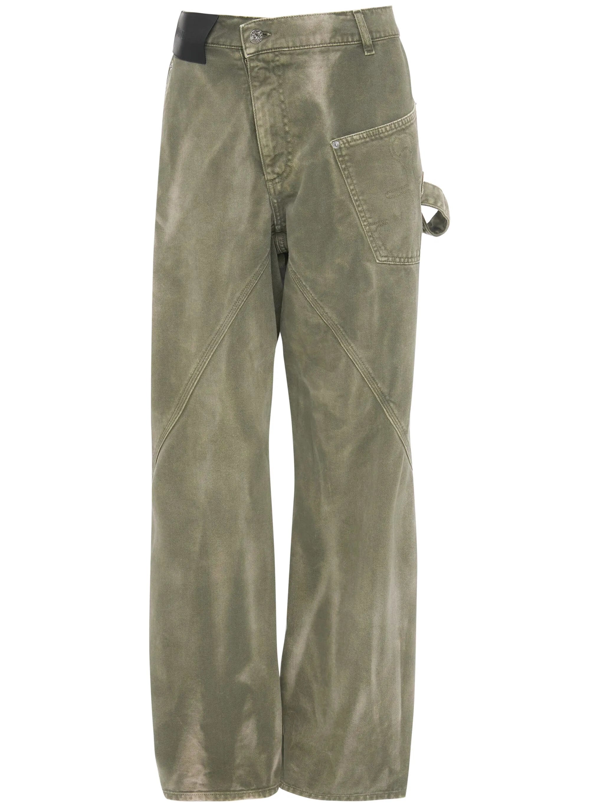 Twisted straight-leg jeans