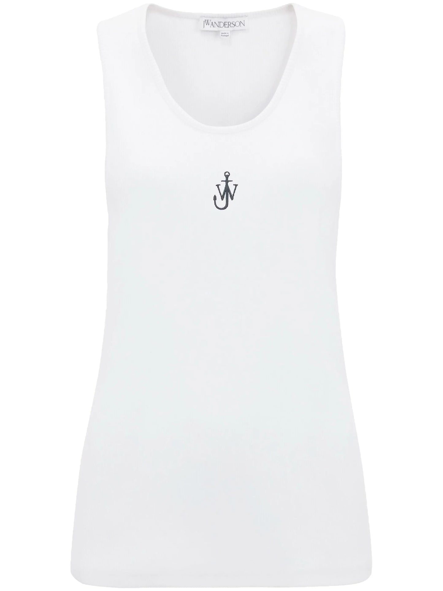 logo-embroidered cotton tank top