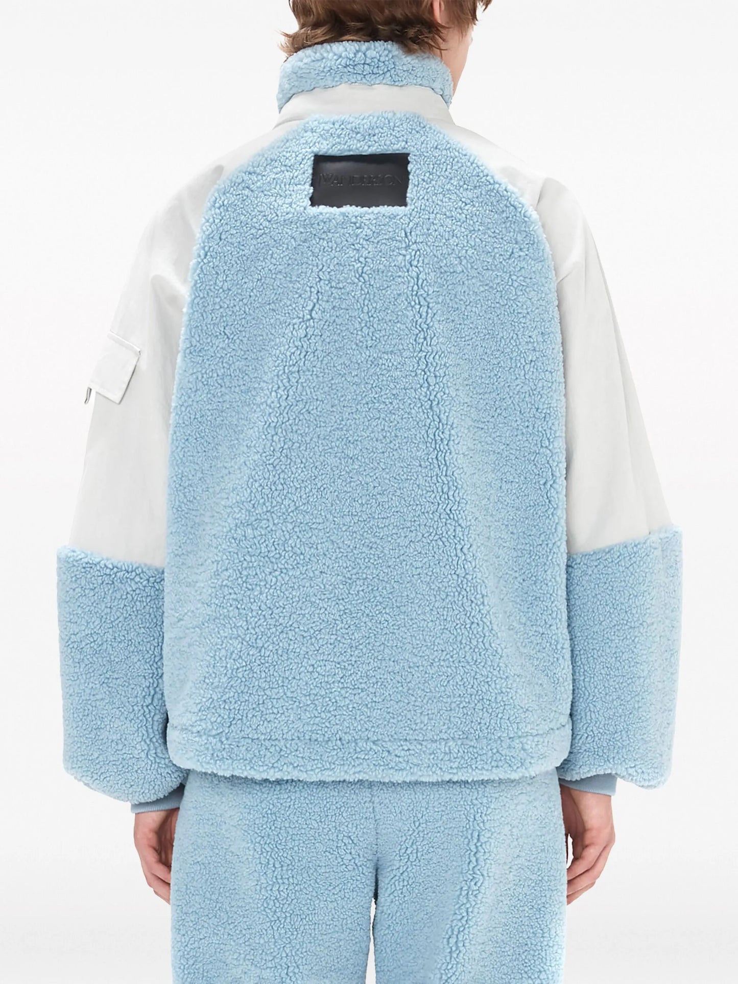 colour-block fleece jacket