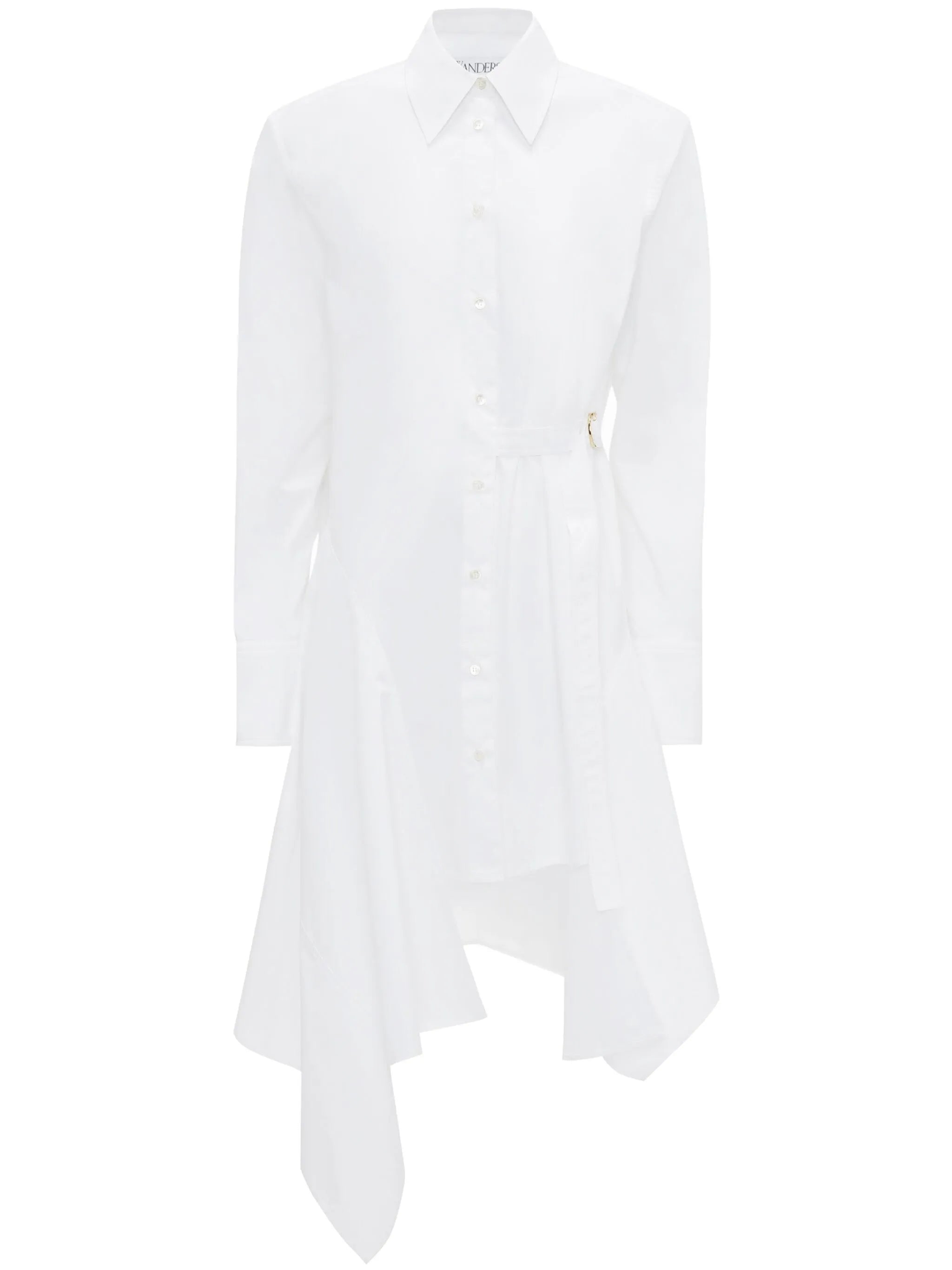 asymmetric cotton shirtdress