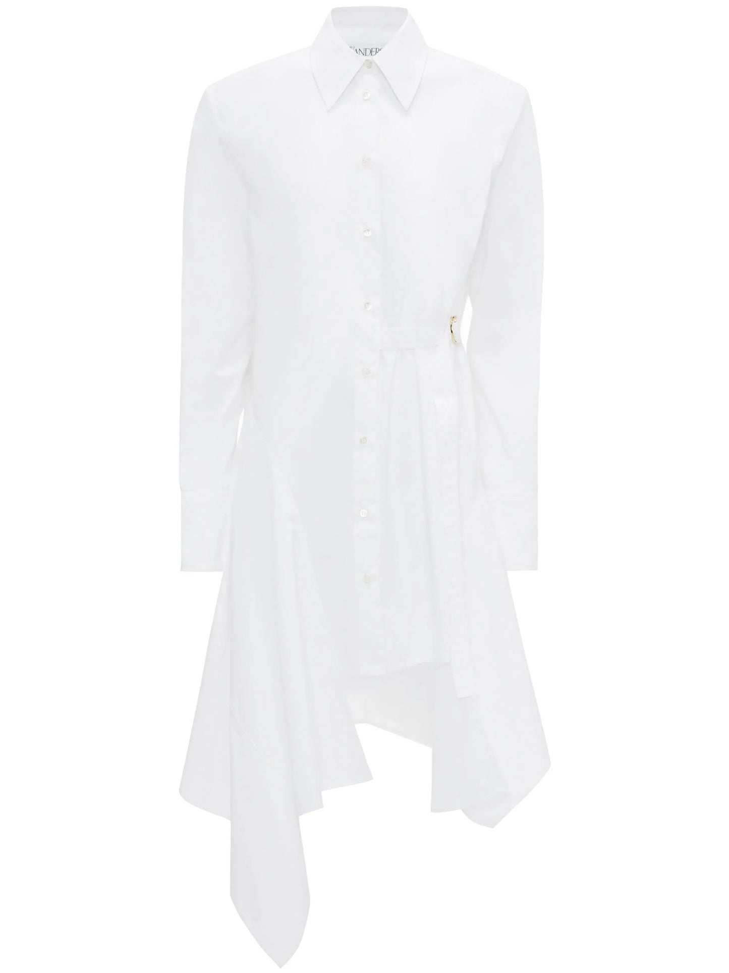 asymmetric cotton shirtdress
