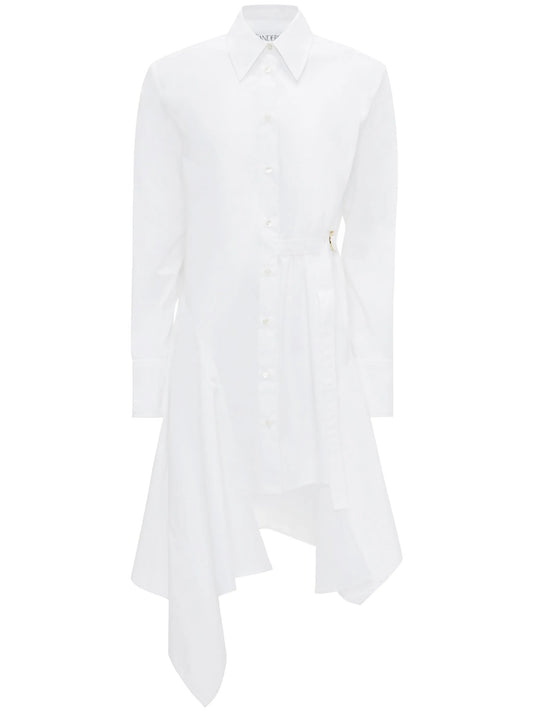 asymmetric cotton shirtdress