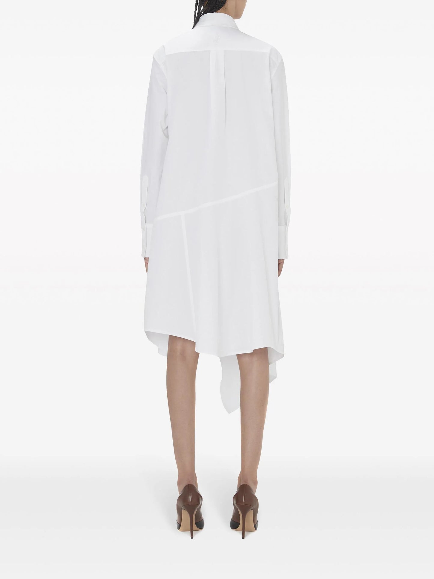 asymmetric cotton shirtdress