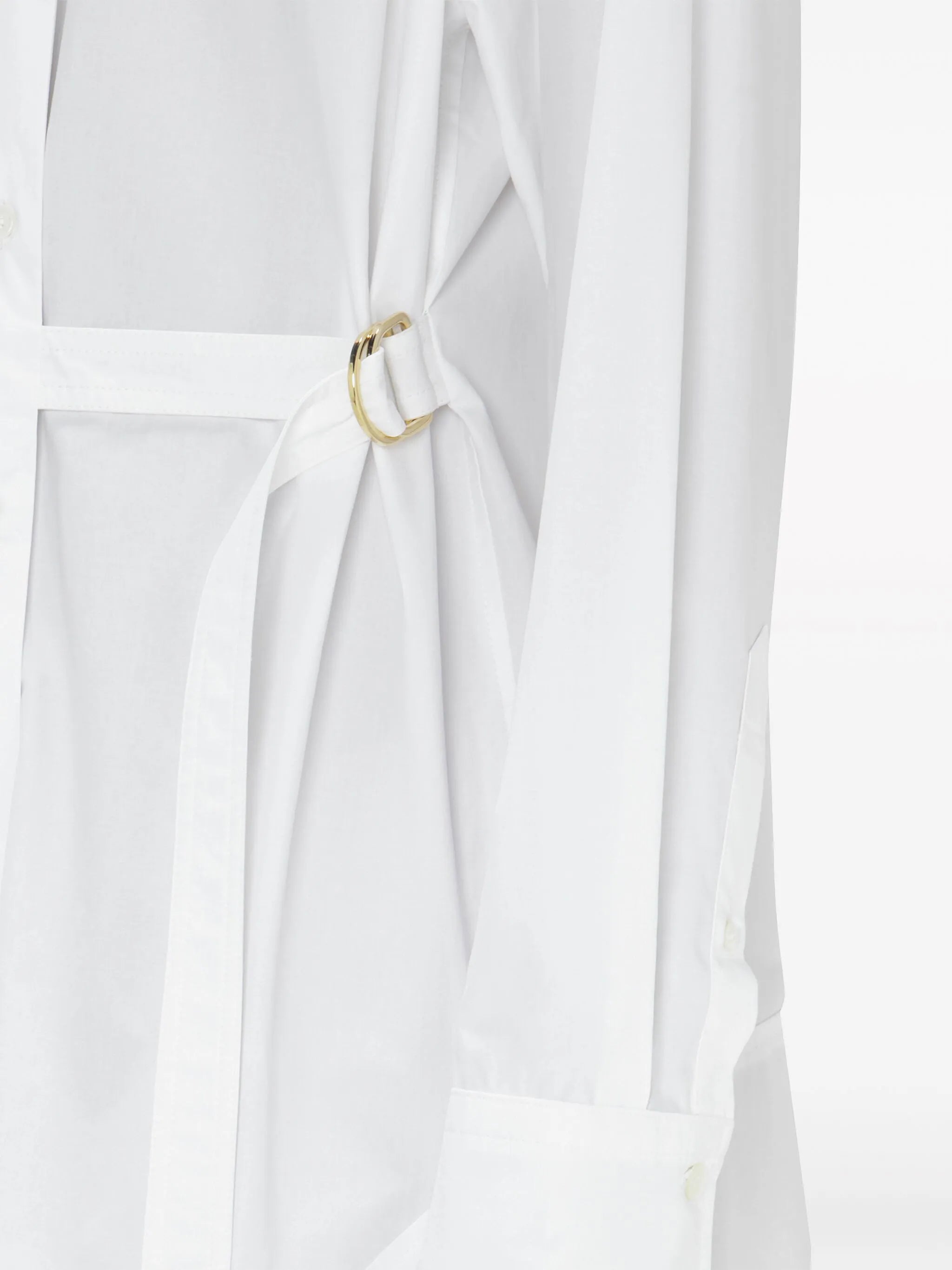 asymmetric cotton shirtdress