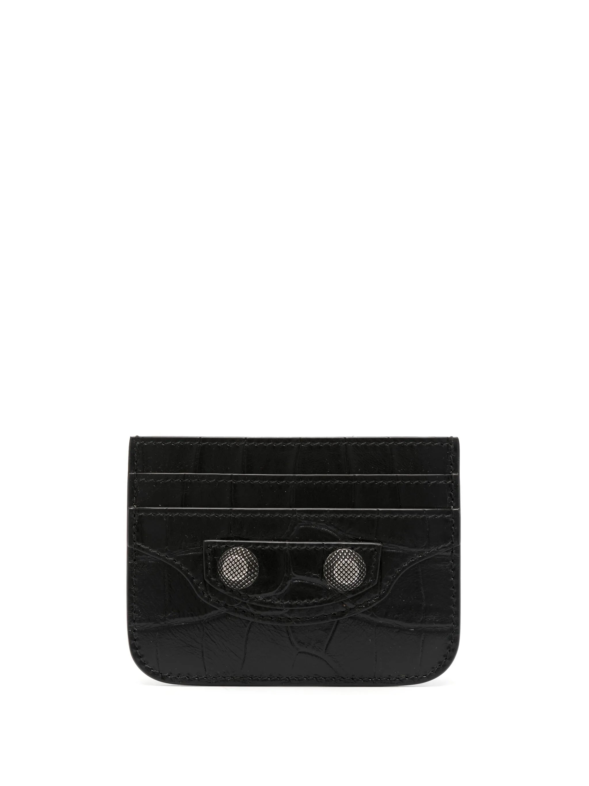 Le Cagolo embossed crocodile-effect cardholder