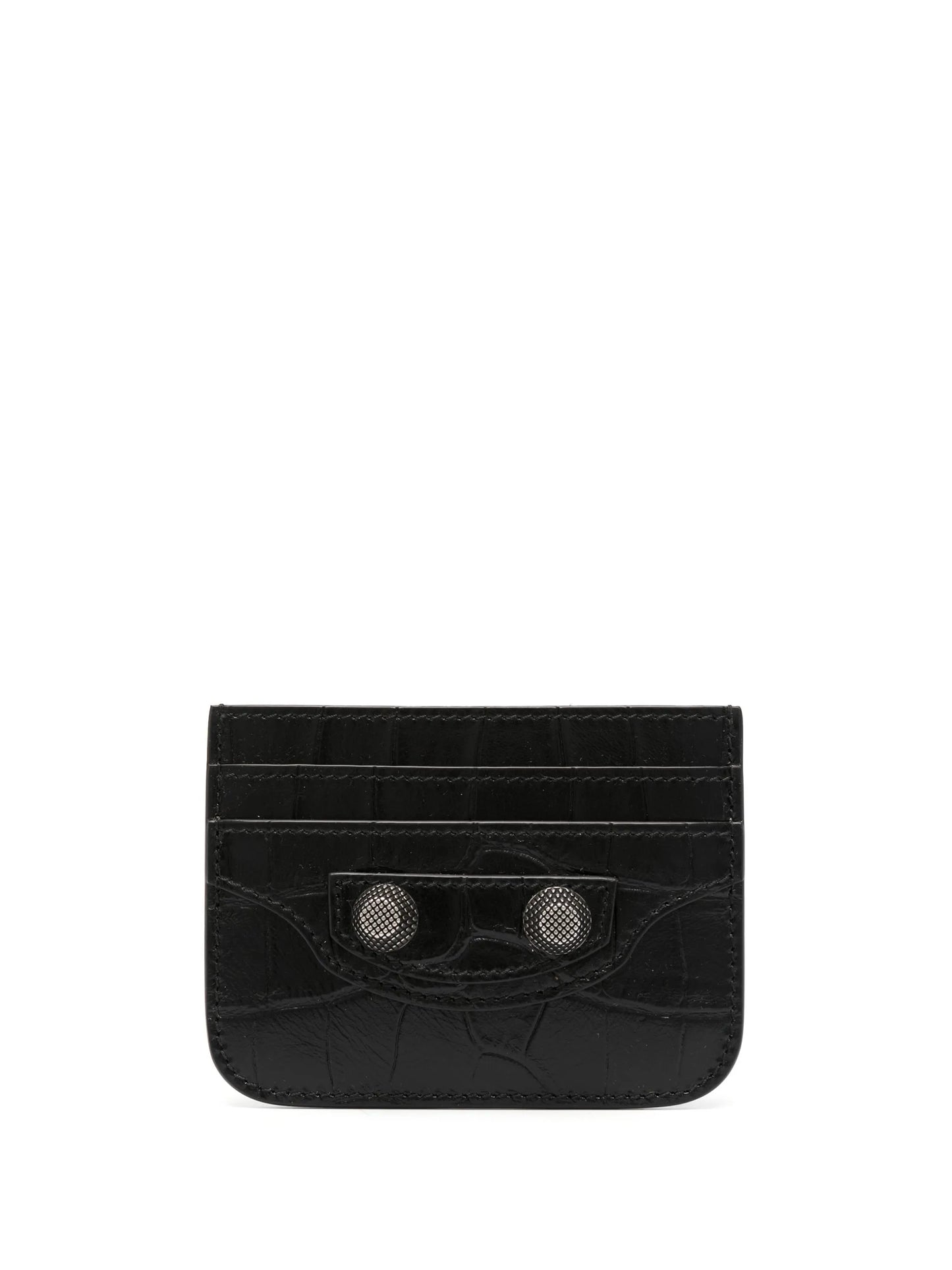 Le Cagolo embossed crocodile-effect cardholder