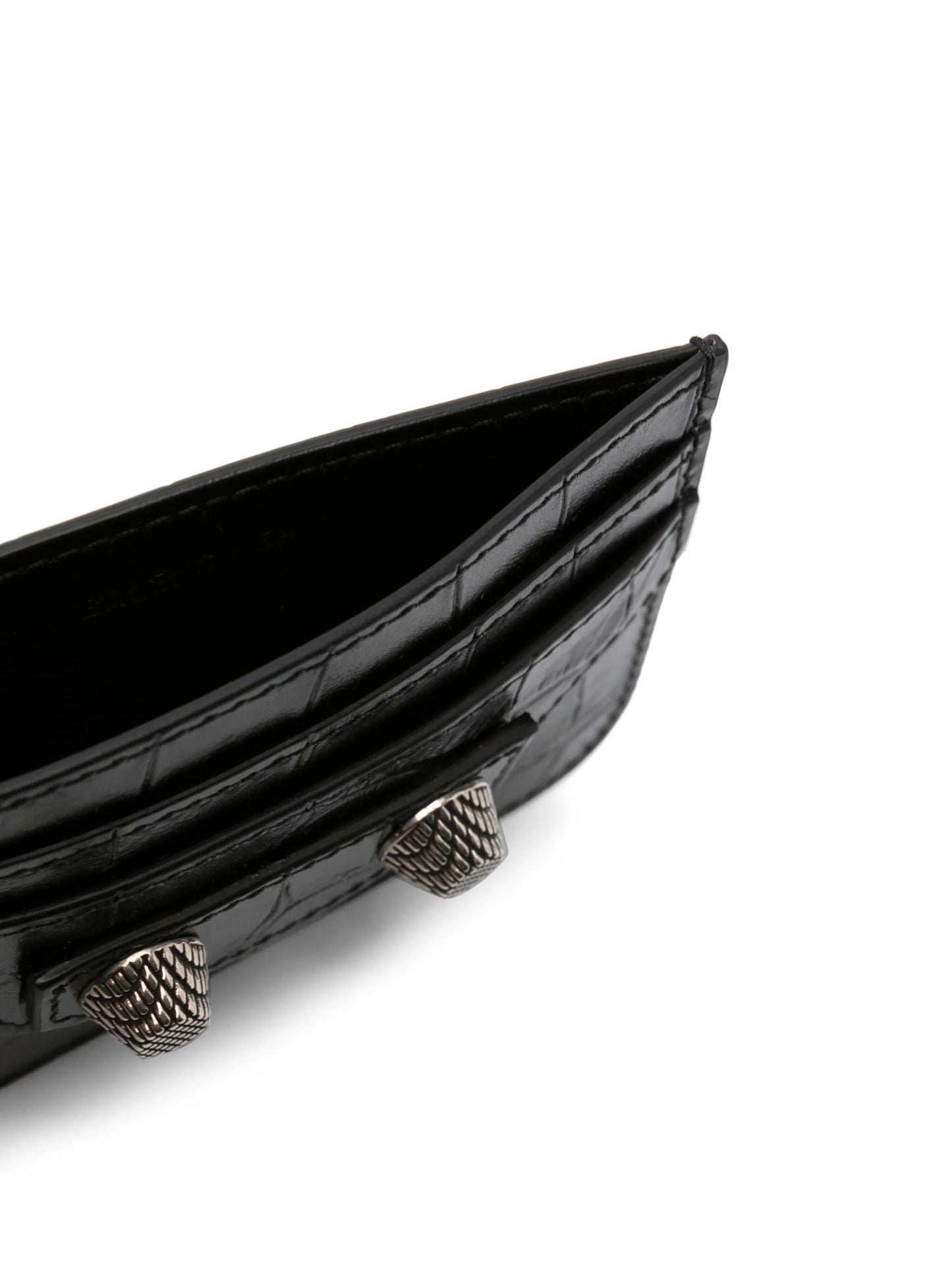 Le Cagolo embossed crocodile-effect cardholder
