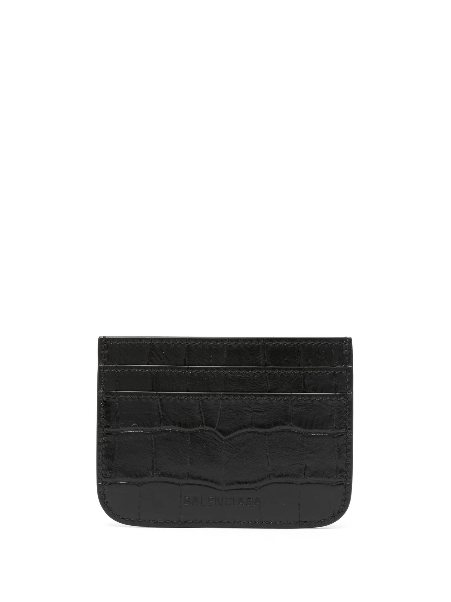 Le Cagolo embossed crocodile-effect cardholder