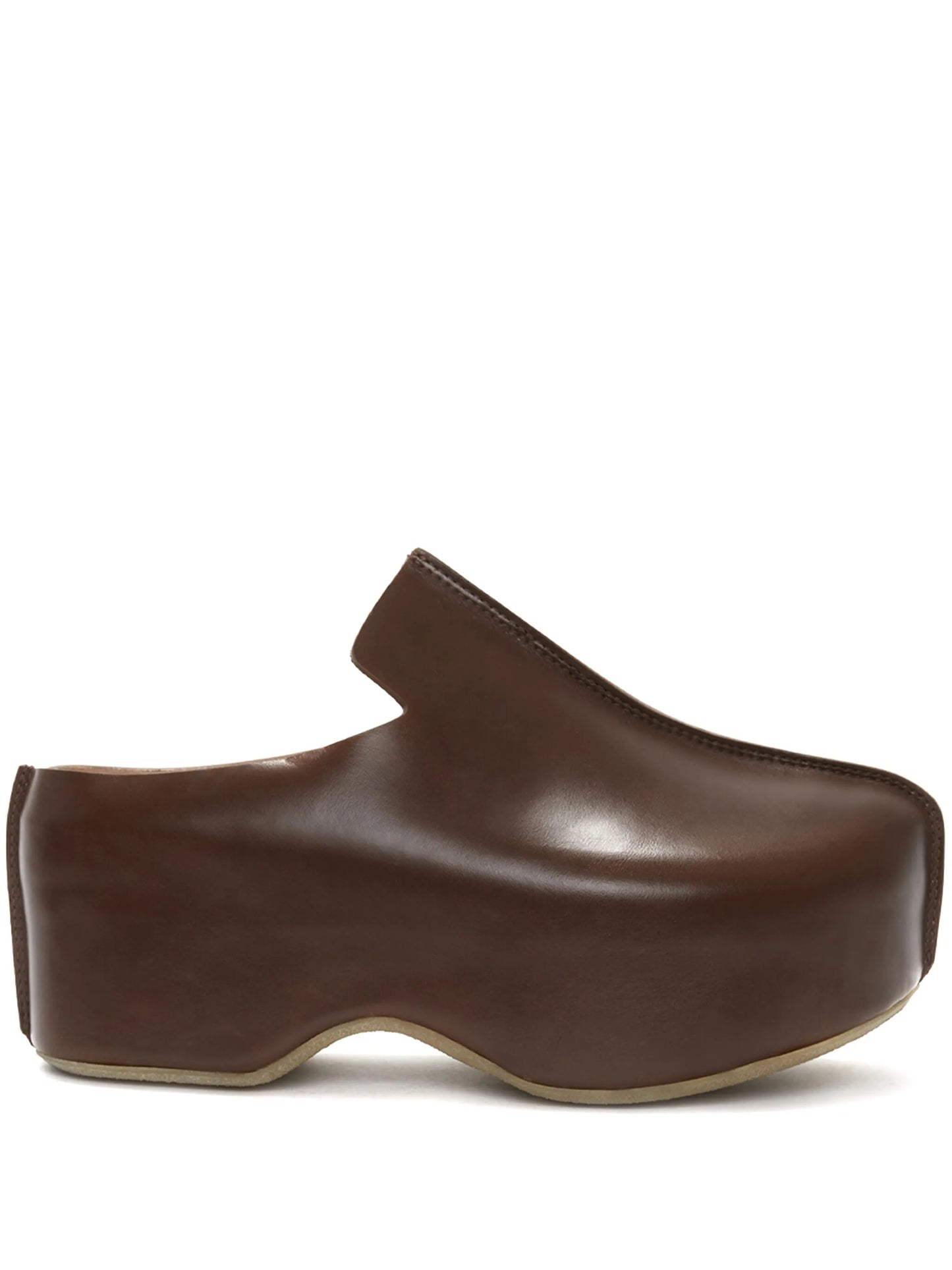 leather platform clogs