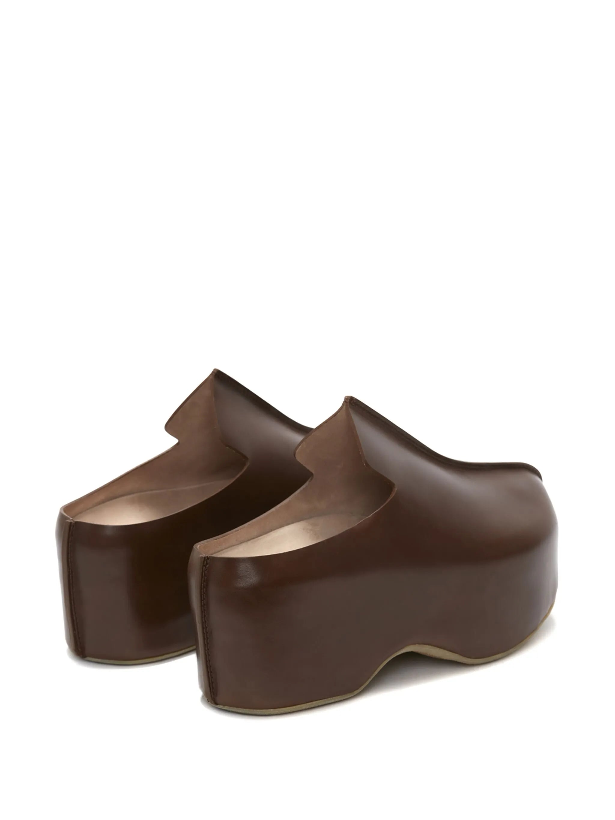 leather platform clogs