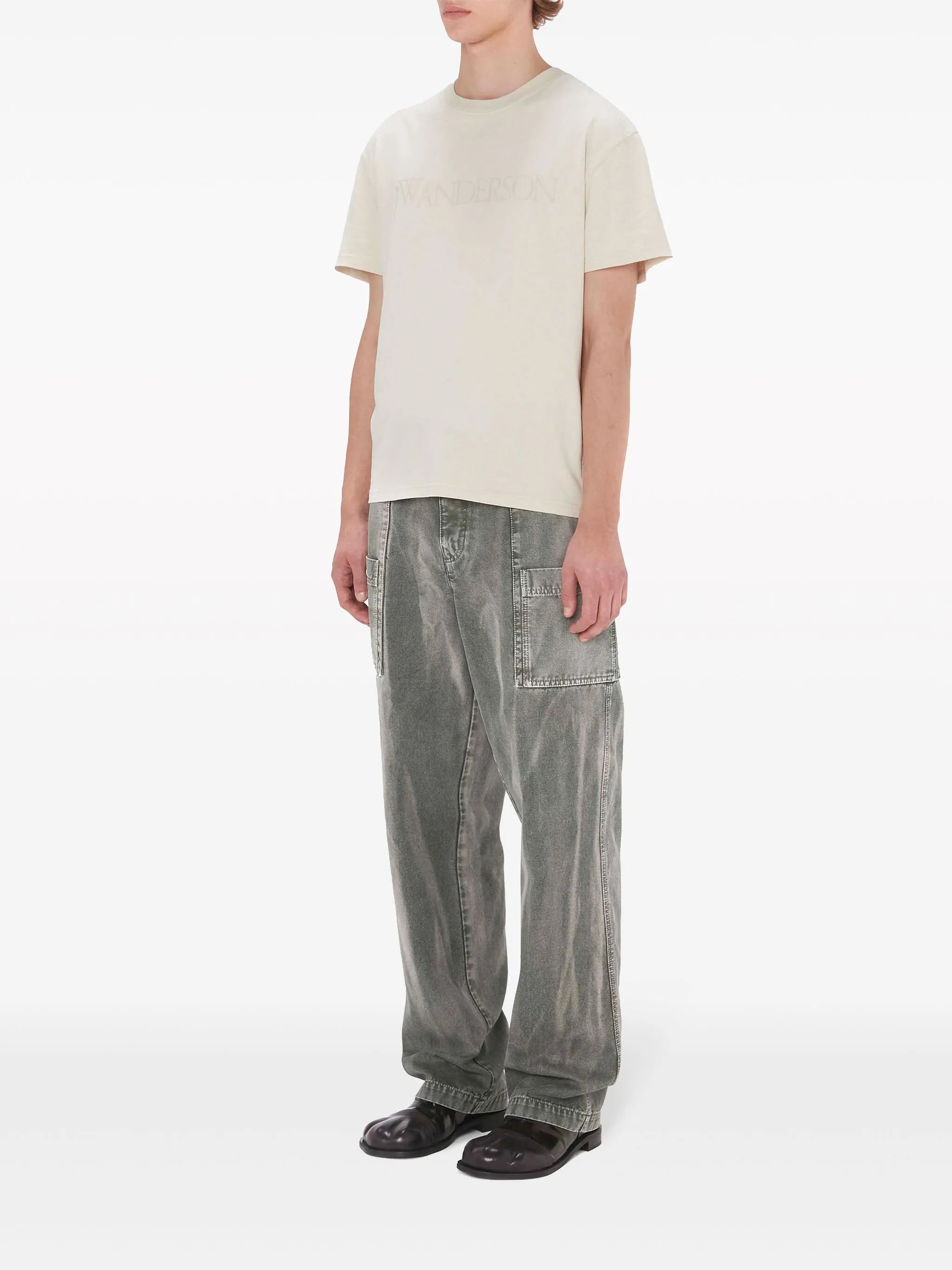 logo-embroidered cotton T-shirt