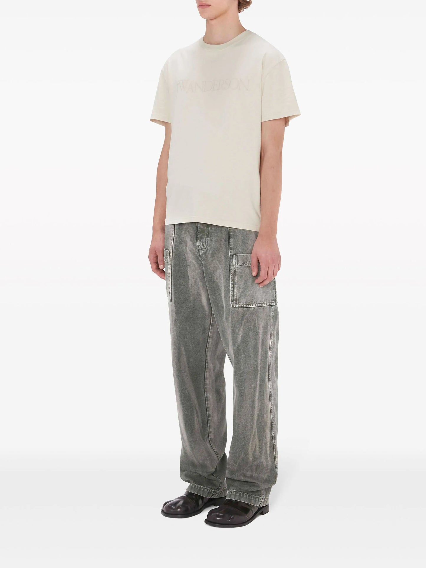 logo-embroidered cotton T-shirt