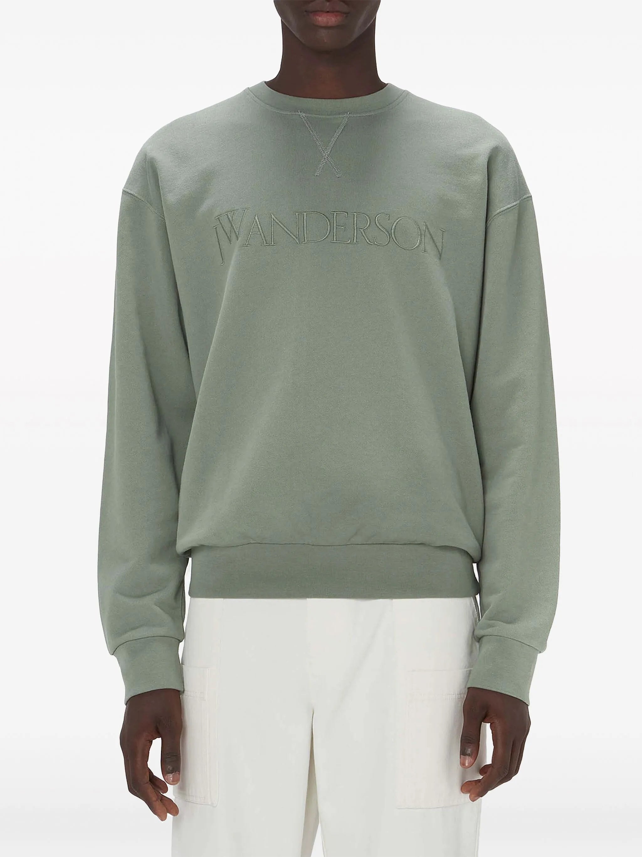 logo-embroidered cotton sweatshirt