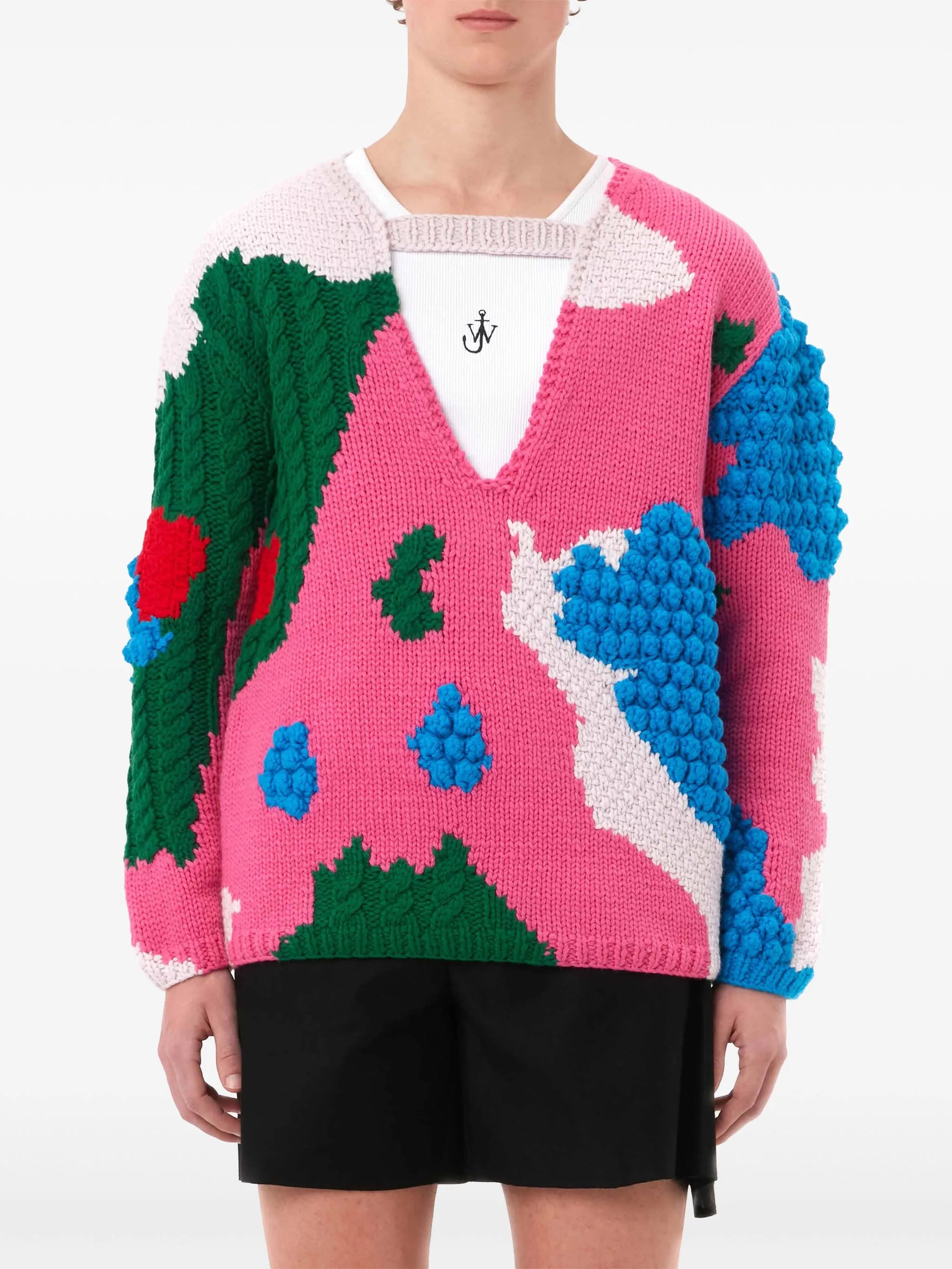cut-out crochet jumper