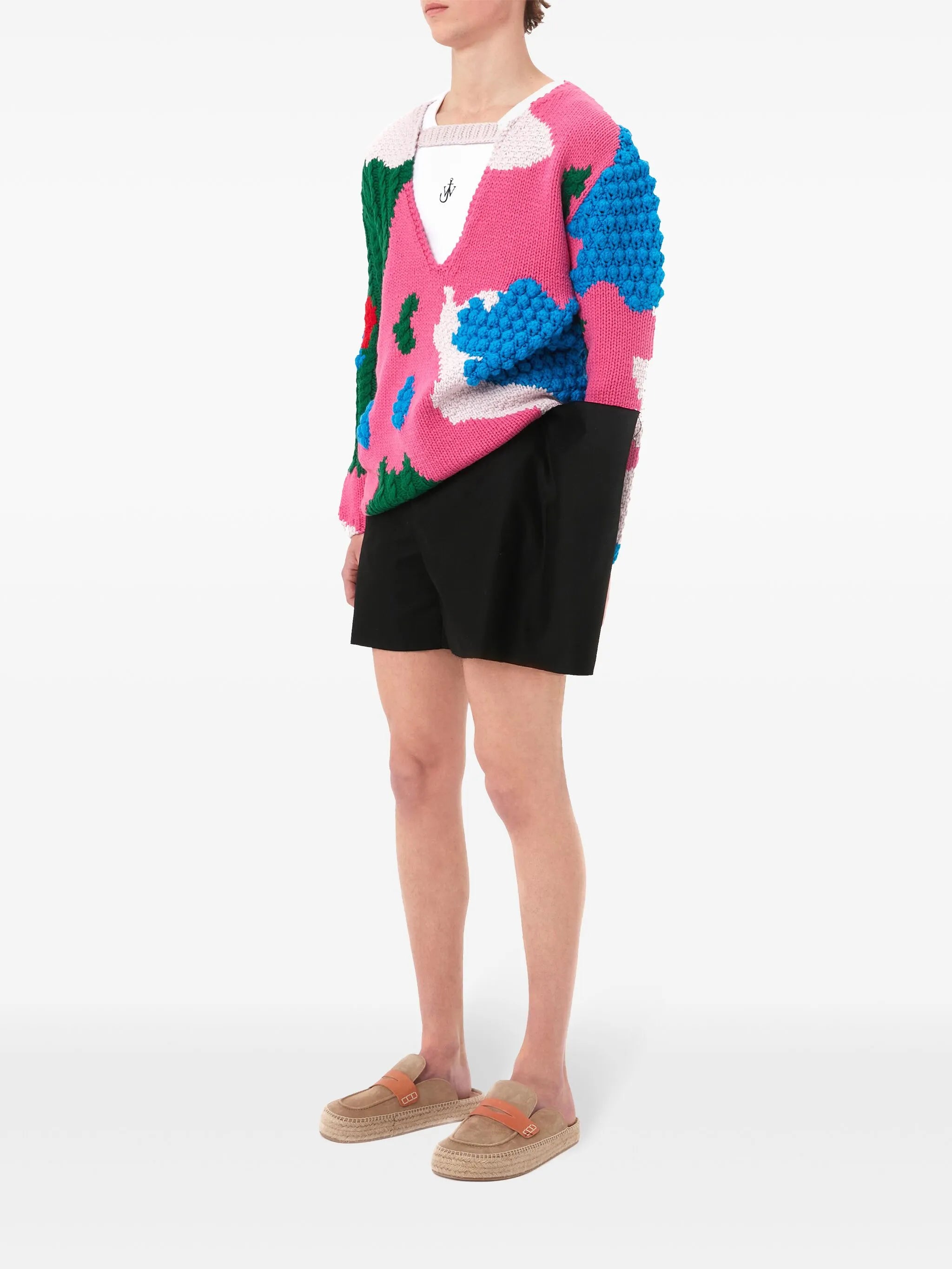 cut-out crochet jumper