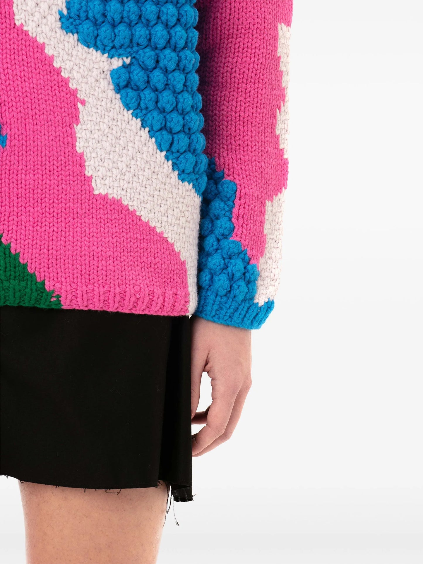 cut-out crochet jumper