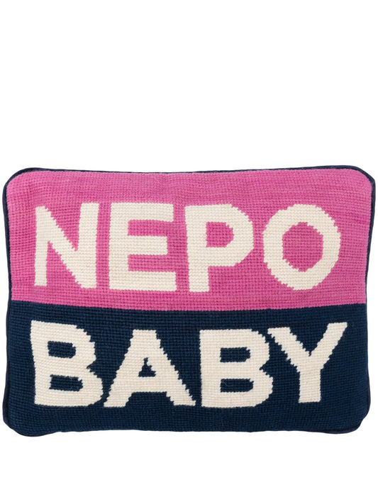 Nepo Baby Needlepoint pillow (23.5cm x 31cm)