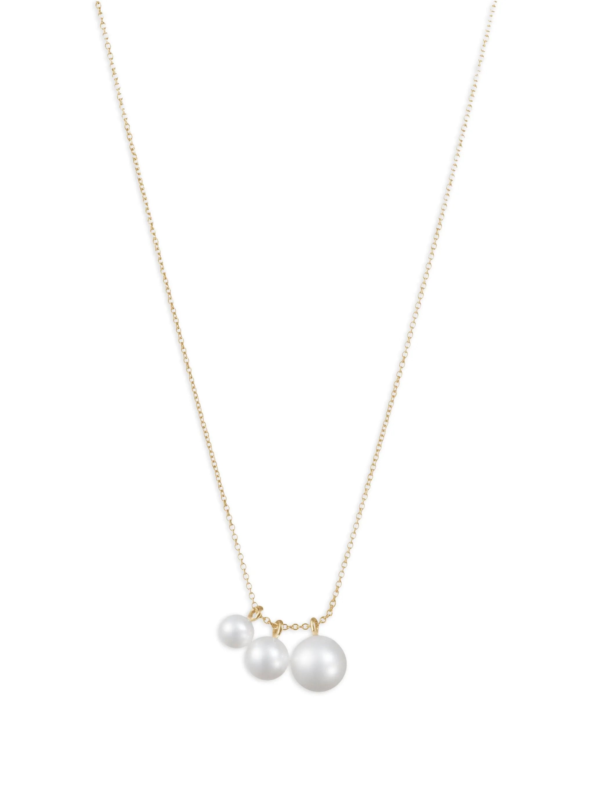 14kt yellow gold Stella pearl necklace