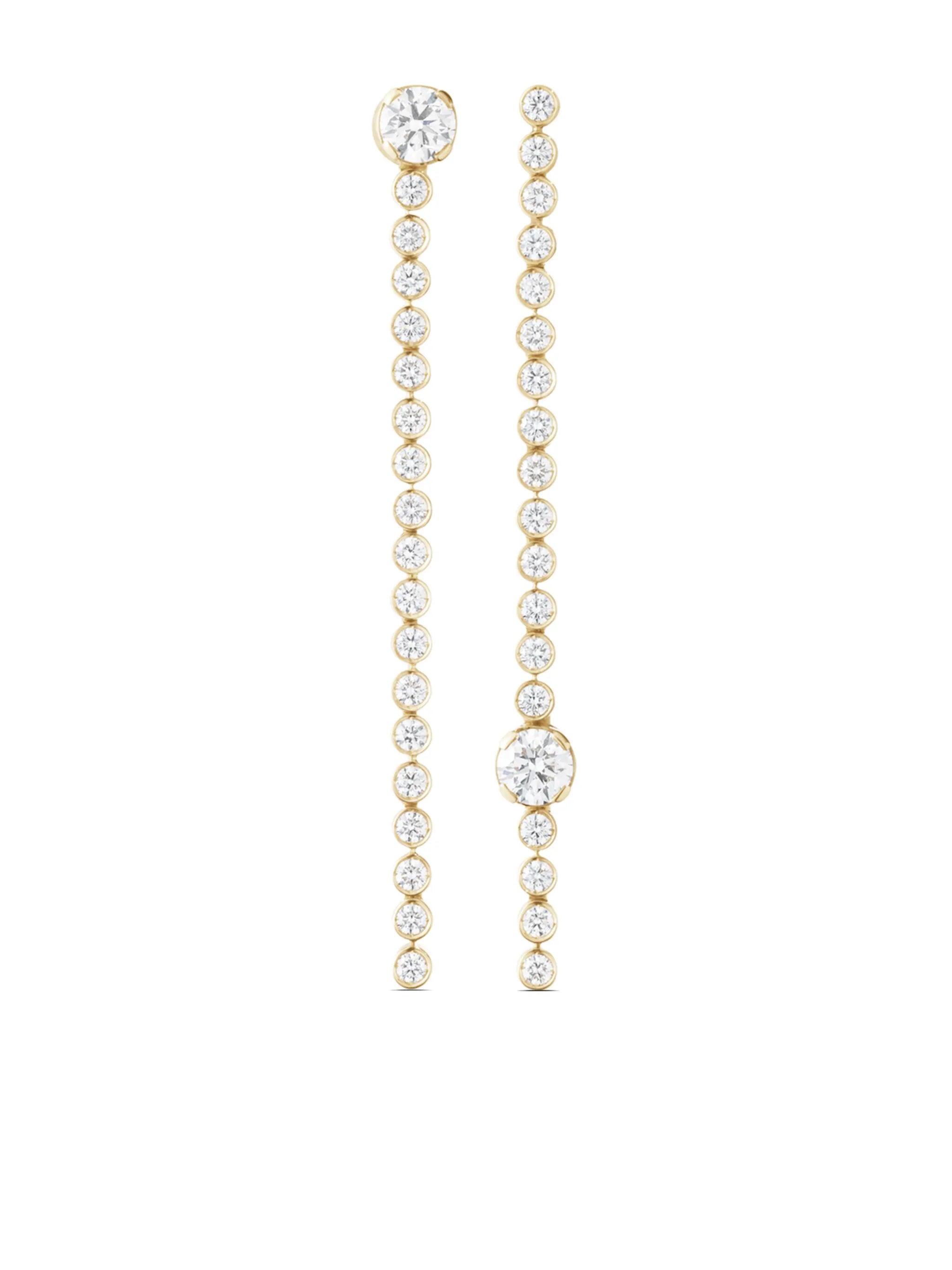 18kt recycled yellow gold Ciel De Diamant diamond earrings