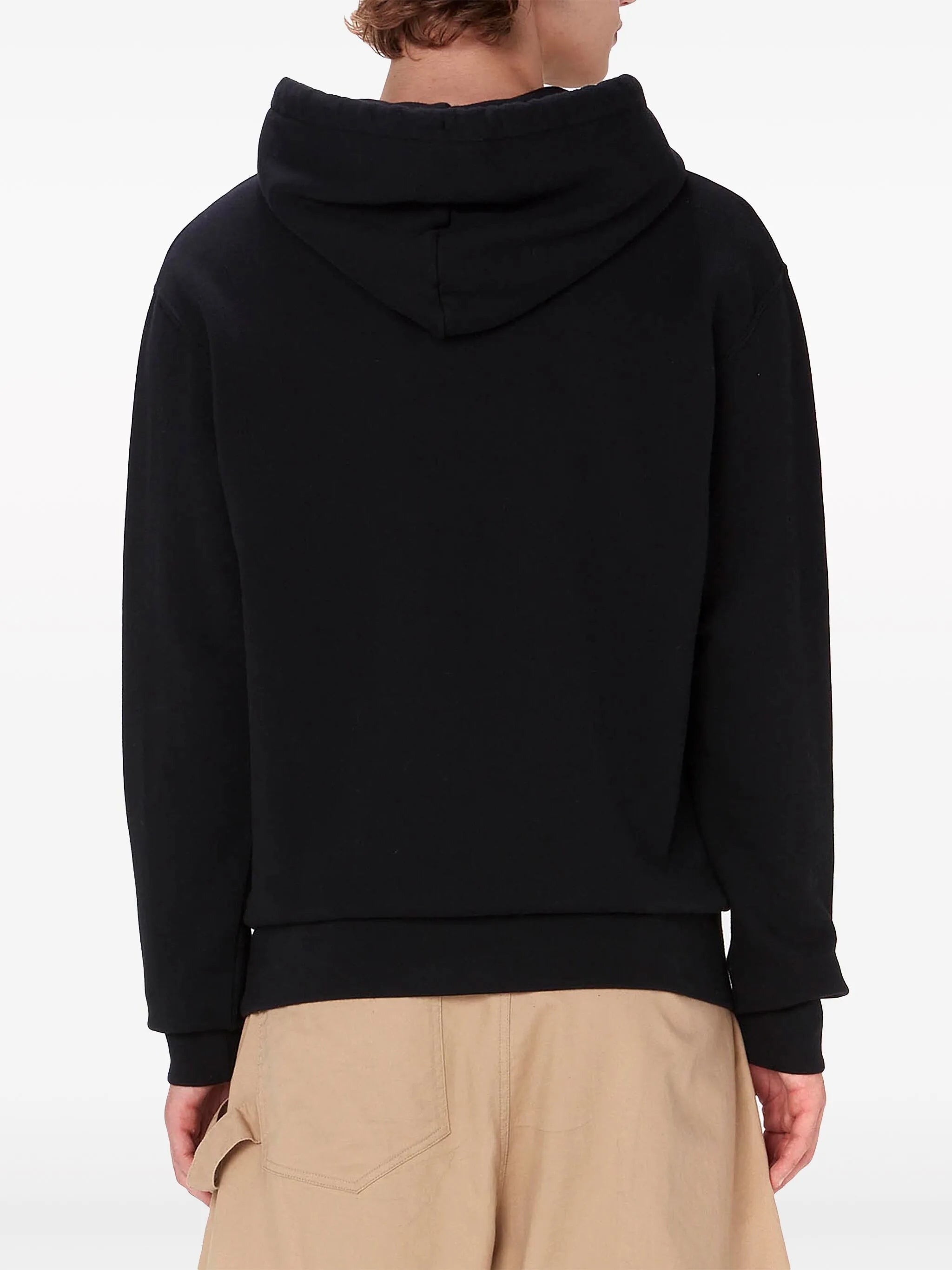 logo-embroidered cotton hoodie