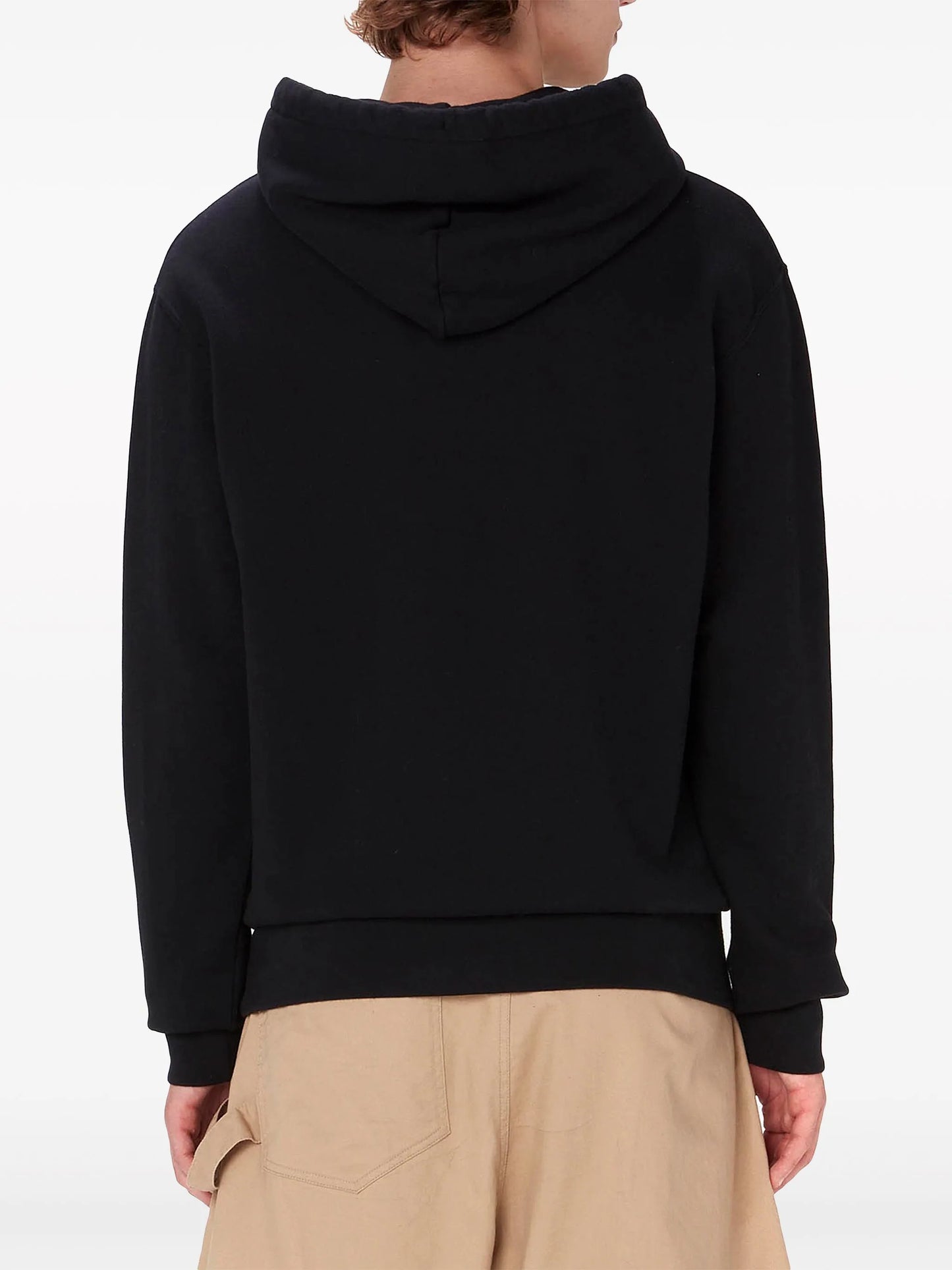 logo-embroidered cotton hoodie
