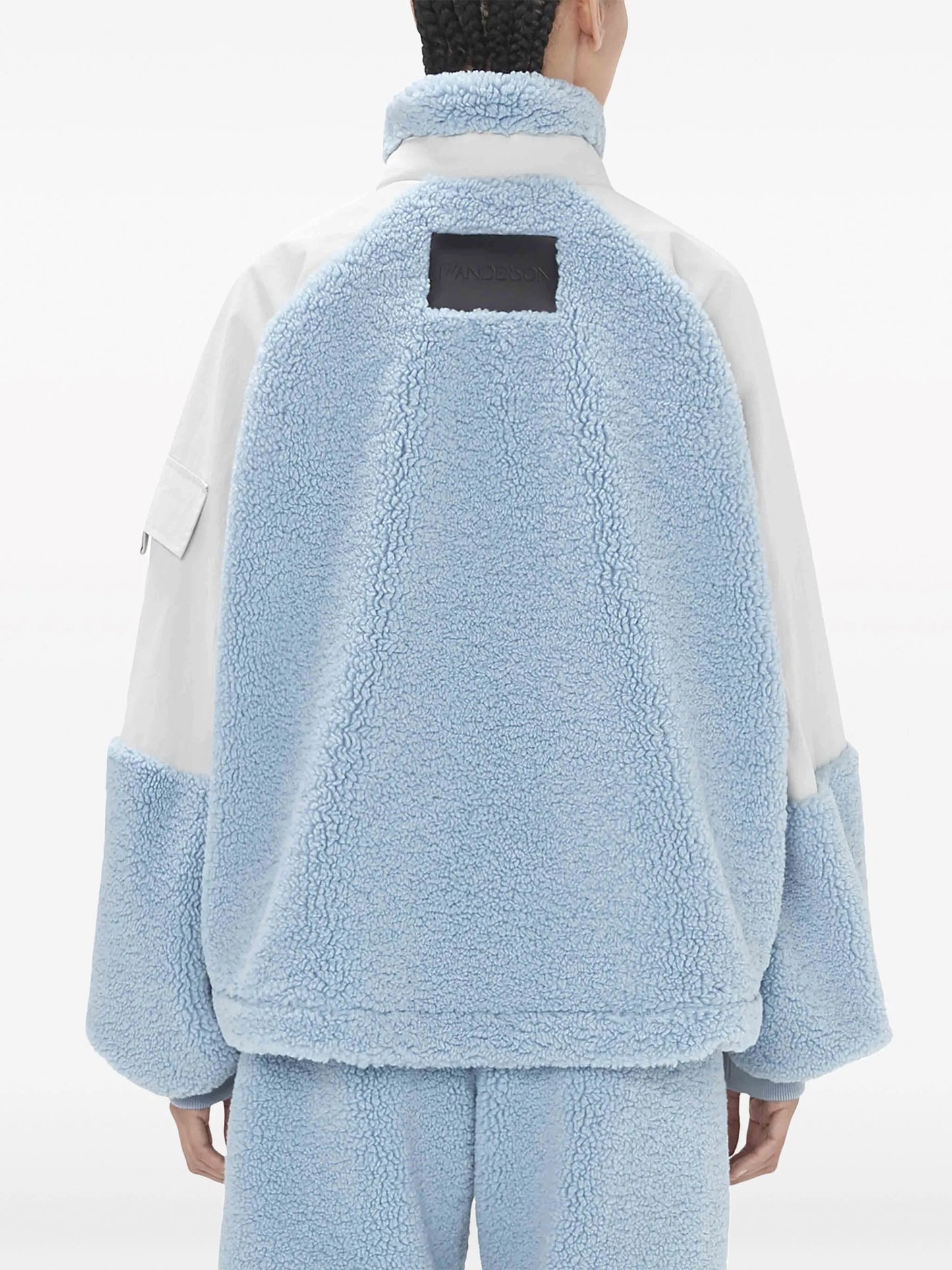 colour-block fleece track jacket