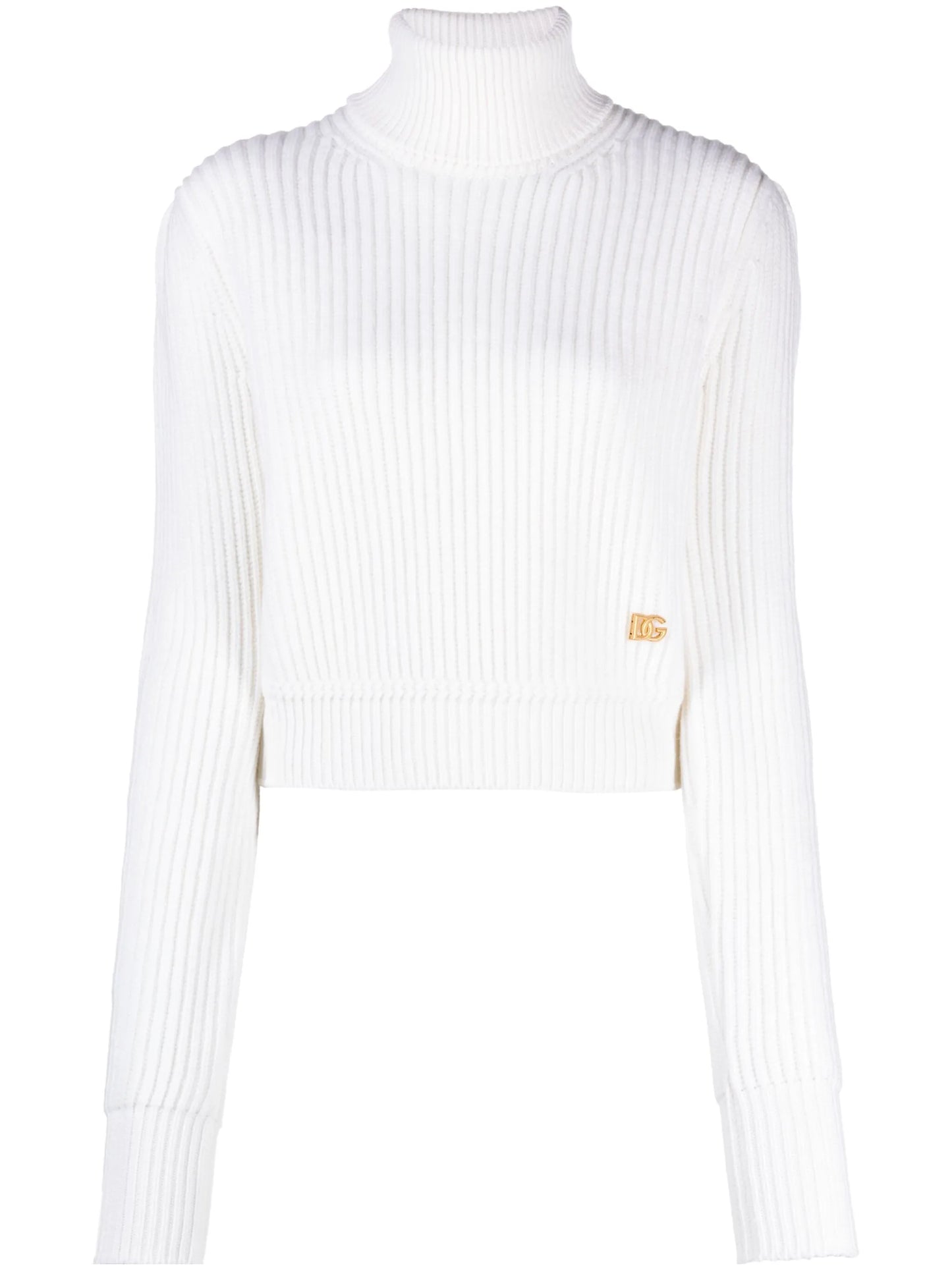 logo-plaque ribbed-knit jumper