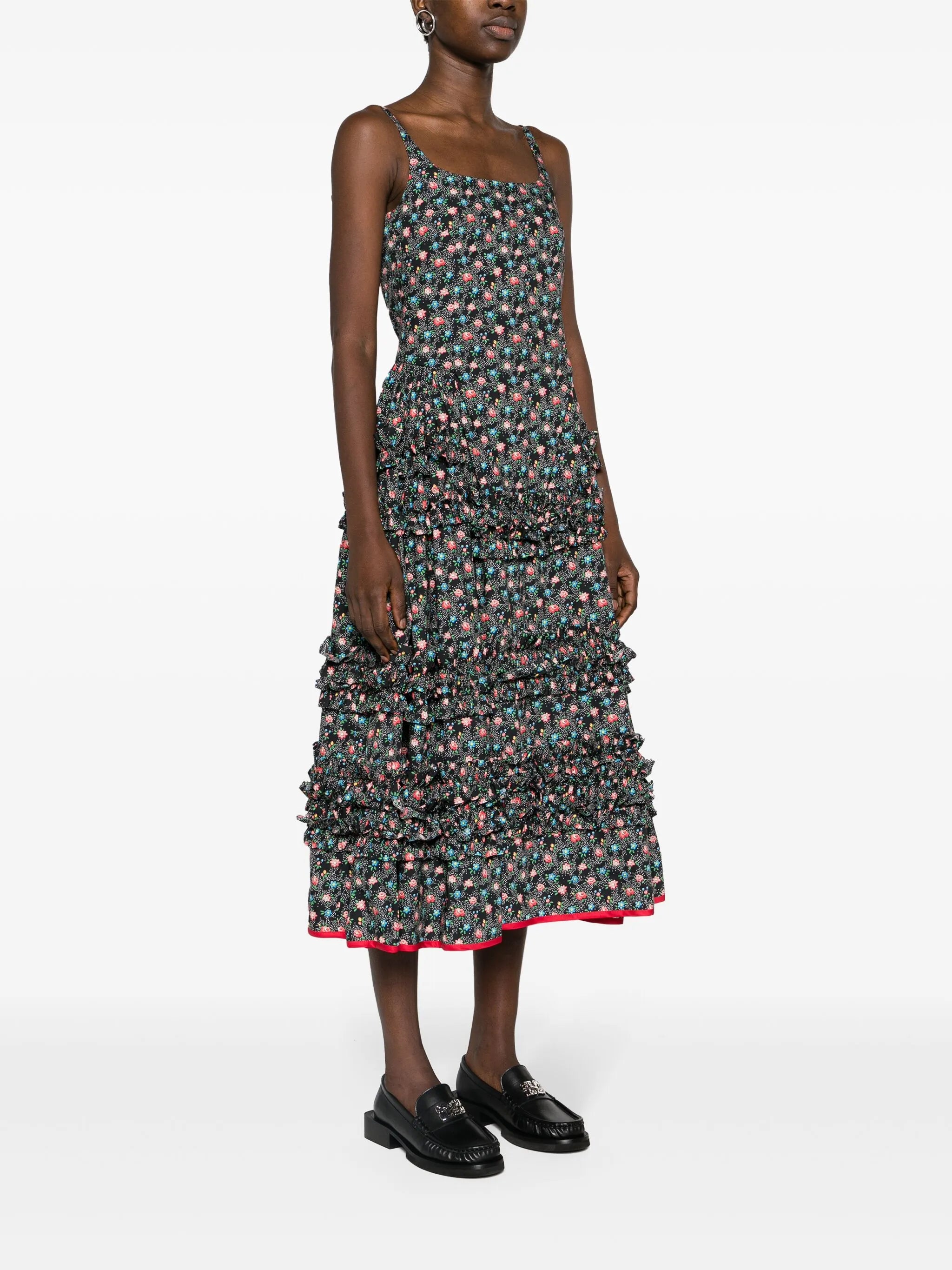 Ruby floral-print midi dress