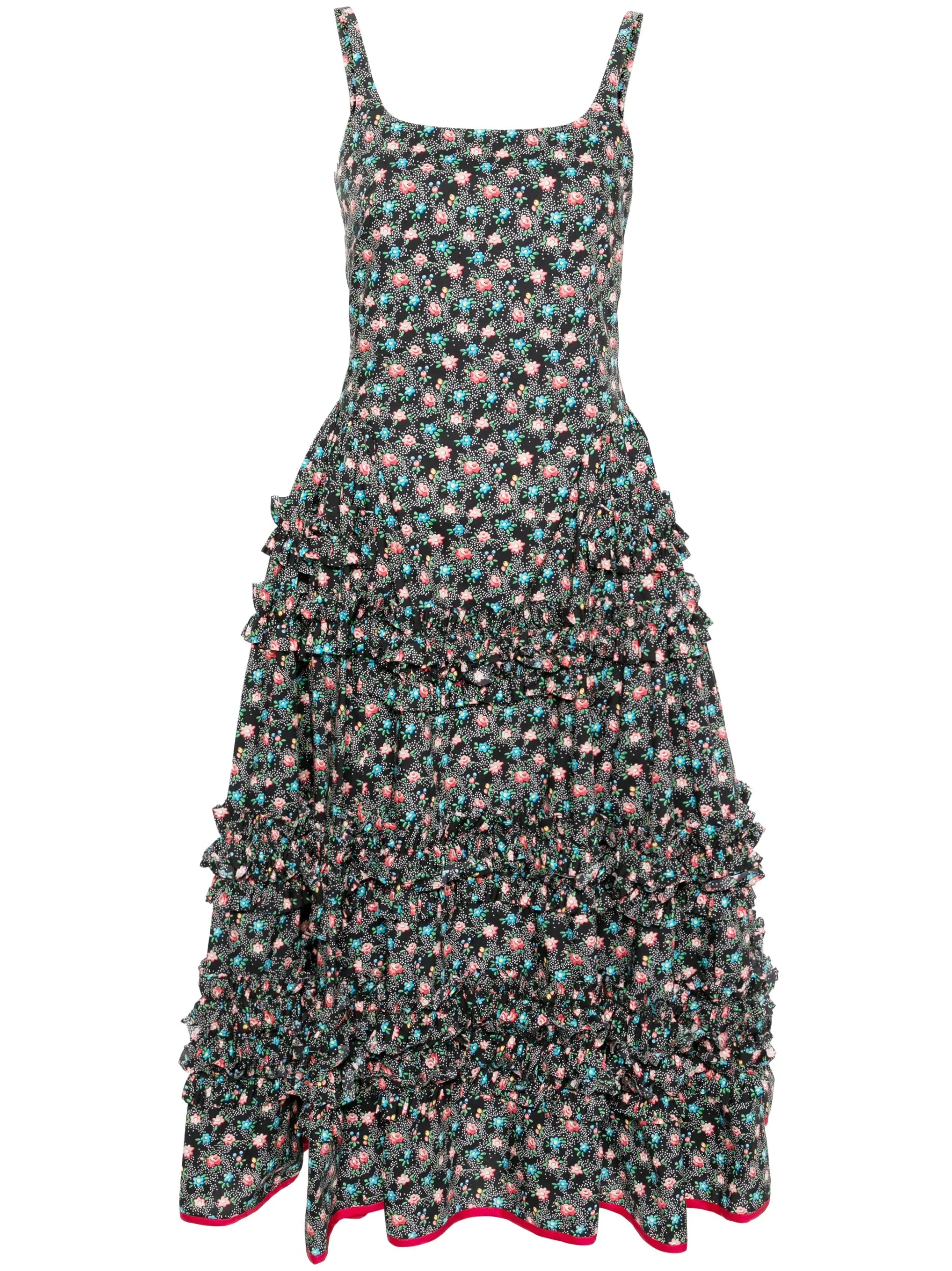 Ruby floral-print midi dress