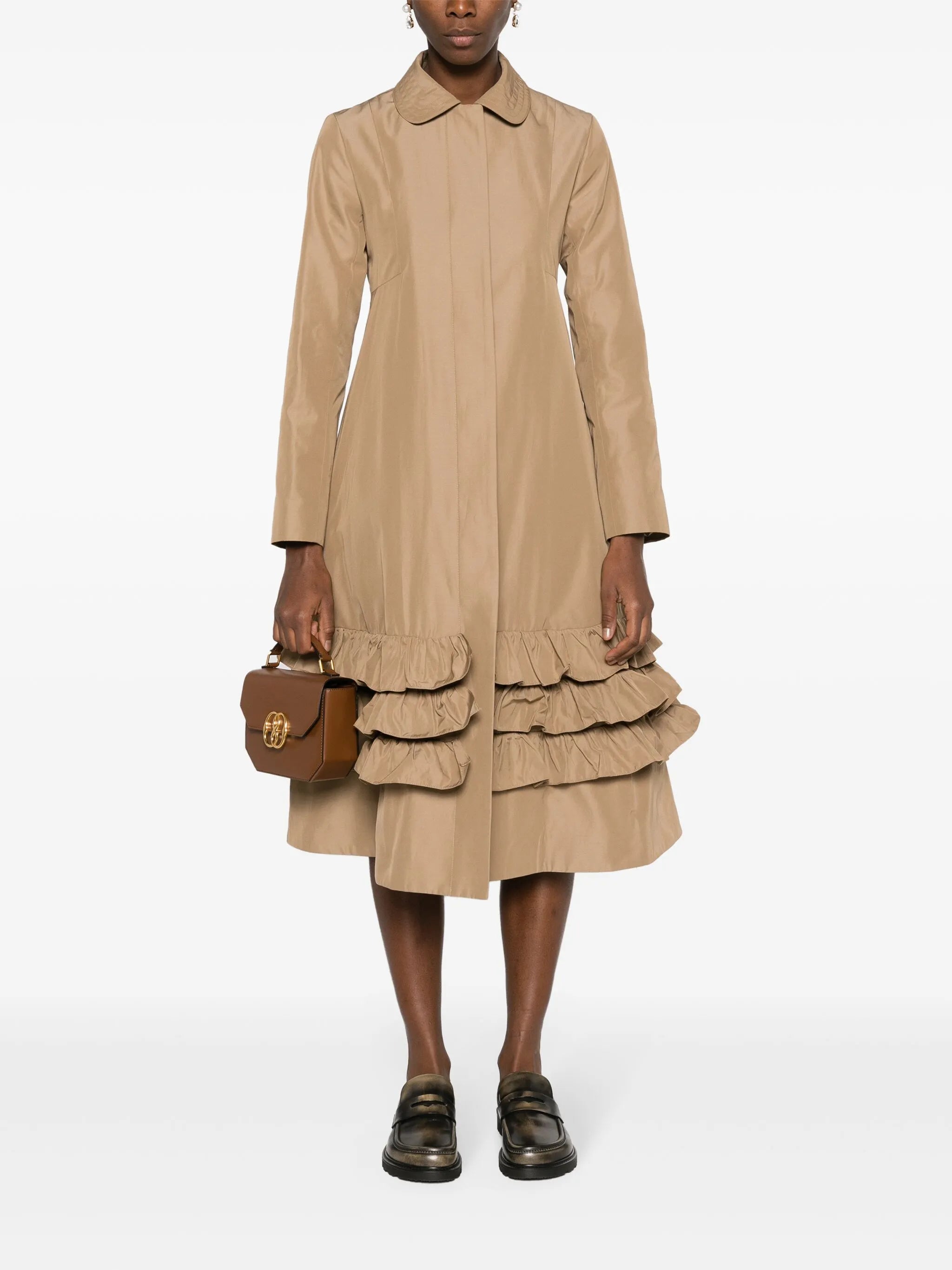 Lacey ruffled coat