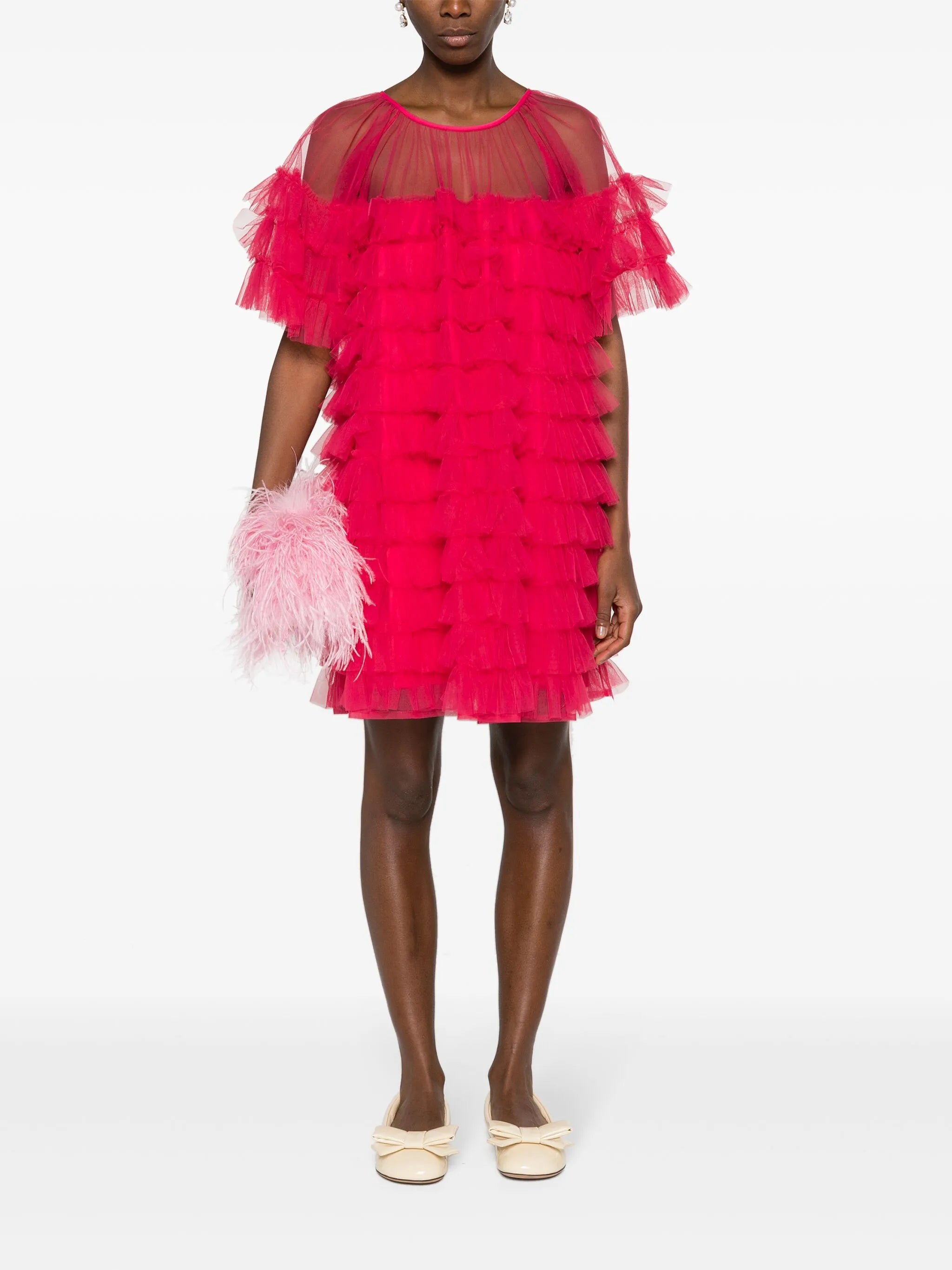 Roberta ruffled midi dress