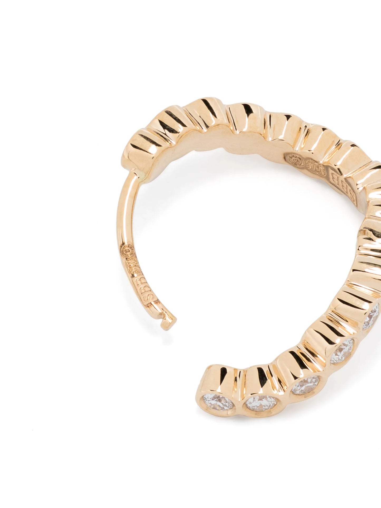 18kt yellow gold Petit Courant diamond earring