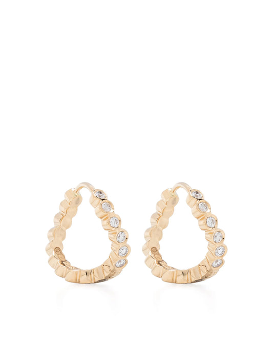 18kt yellow gold Petit Courant diamond earring