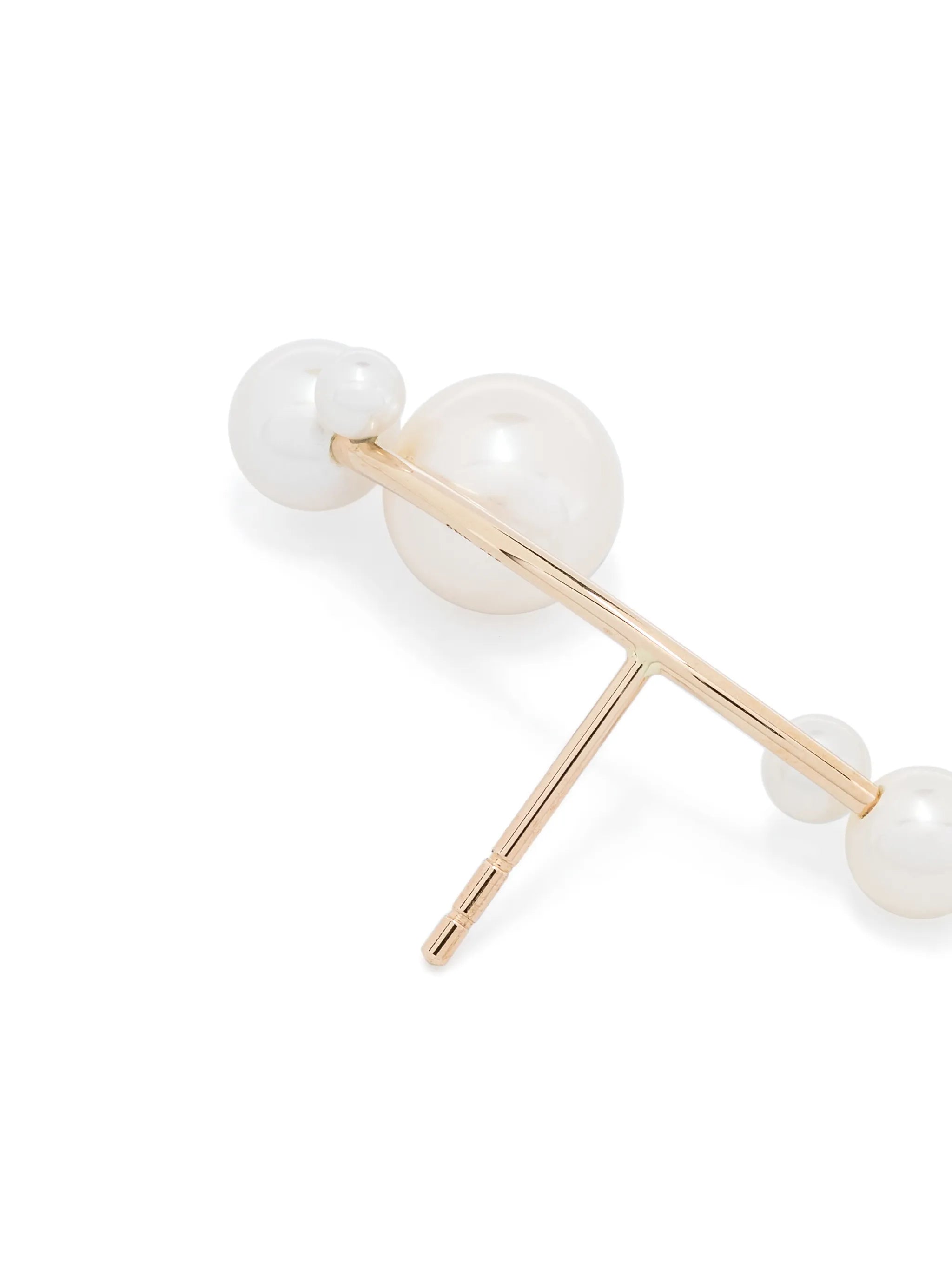 14kt yellow gold Stellari pearl earring
