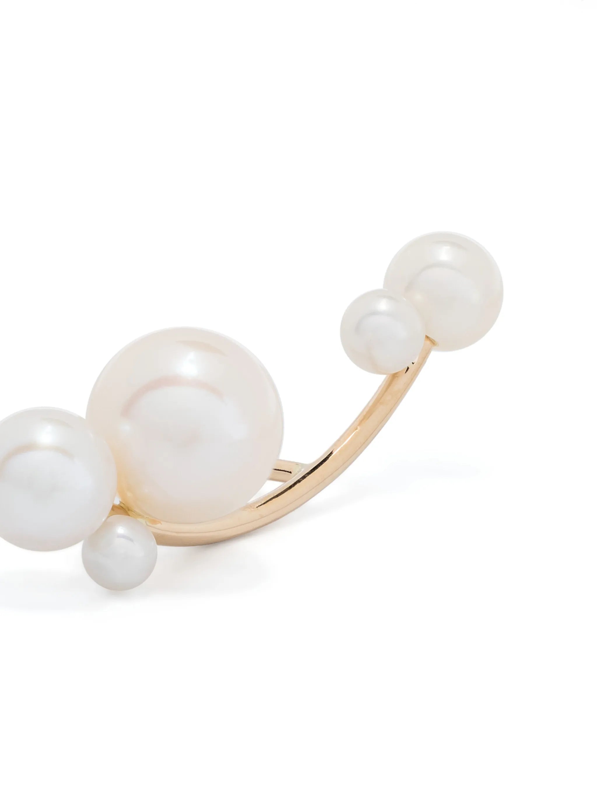 14kt yellow gold Stellari pearl earring
