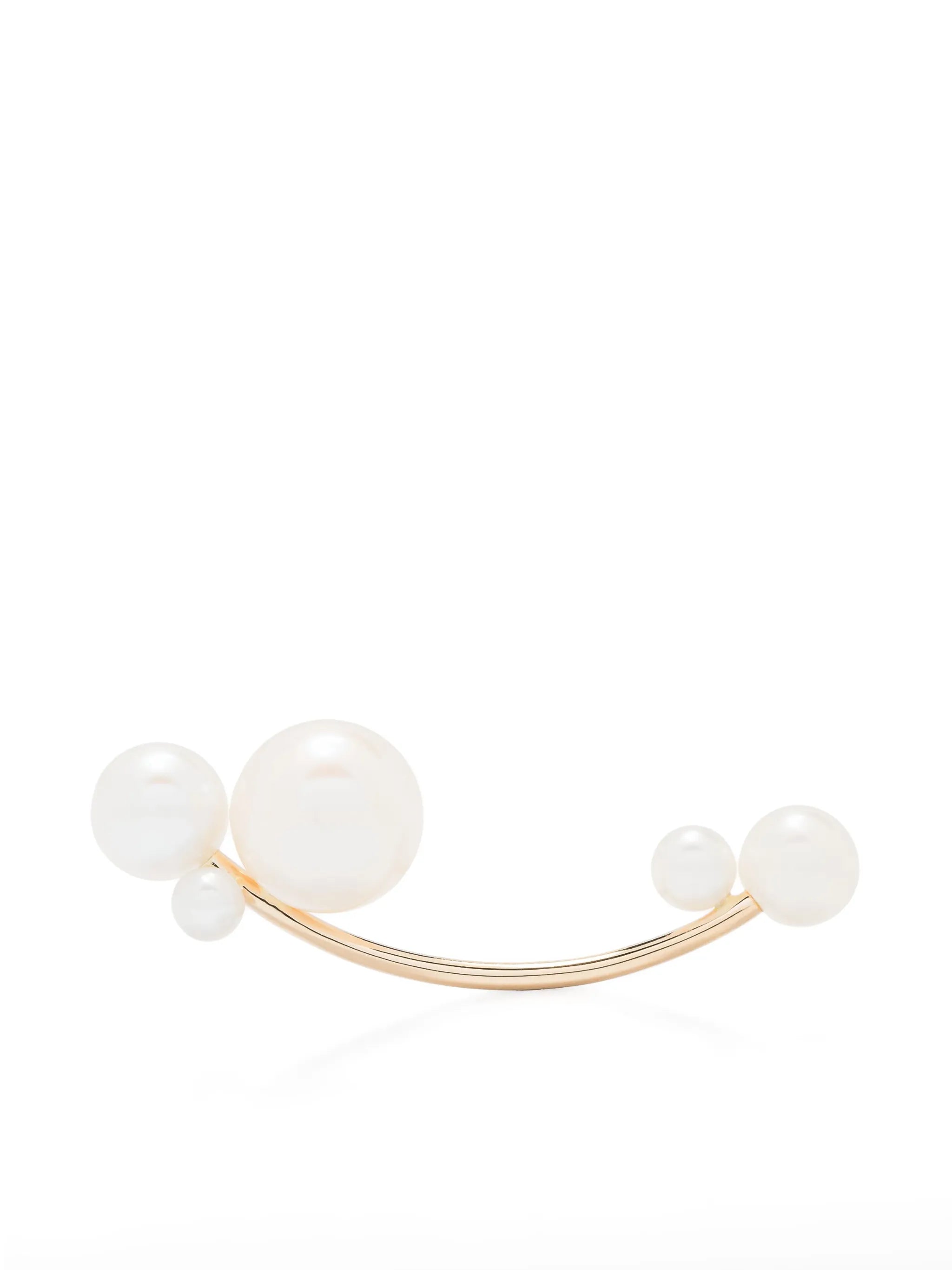 14kt yellow gold Stellari pearl earring