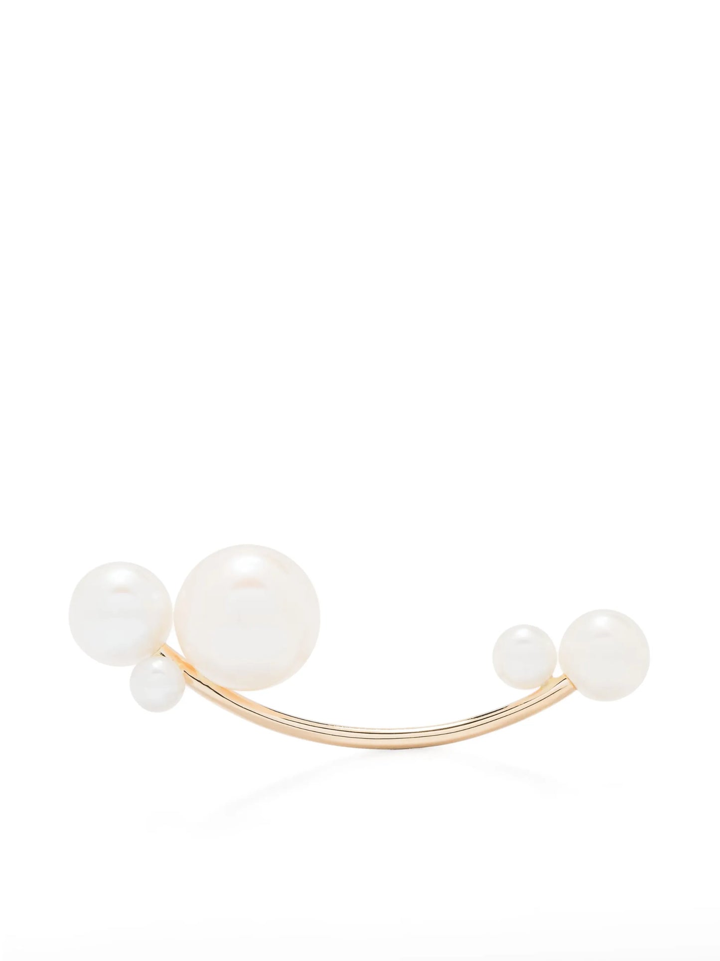 14kt yellow gold Stellari pearl earring